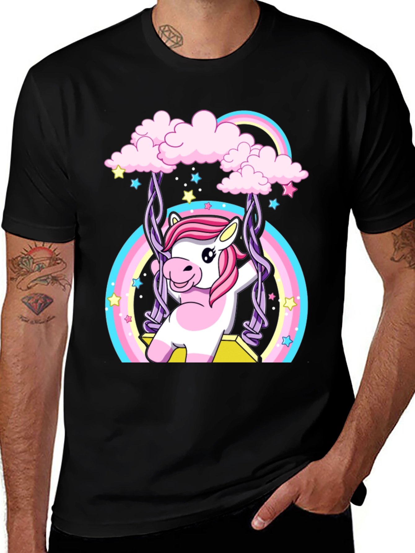 Variant 13 of Unicorn Rainbow Swing Graphic Tee