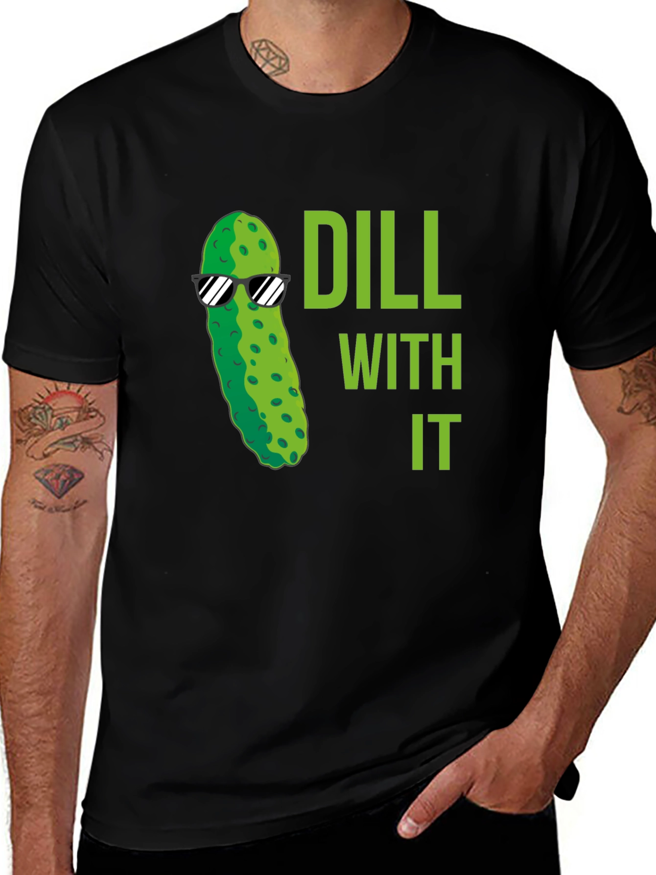 Dill With It Funny Pickle T-Shirt