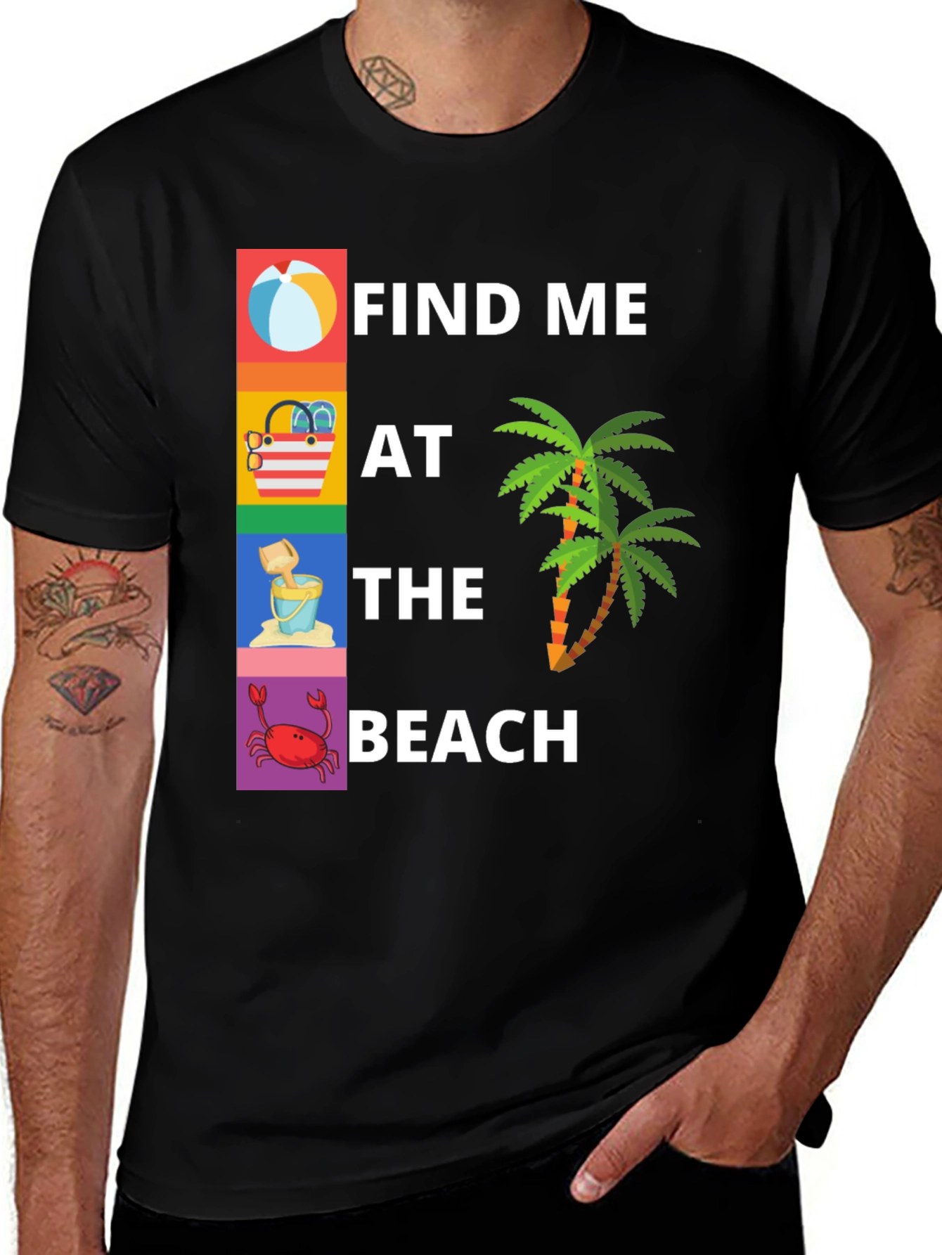 Variant 29 of Find Me At The Beach Graphic Tee