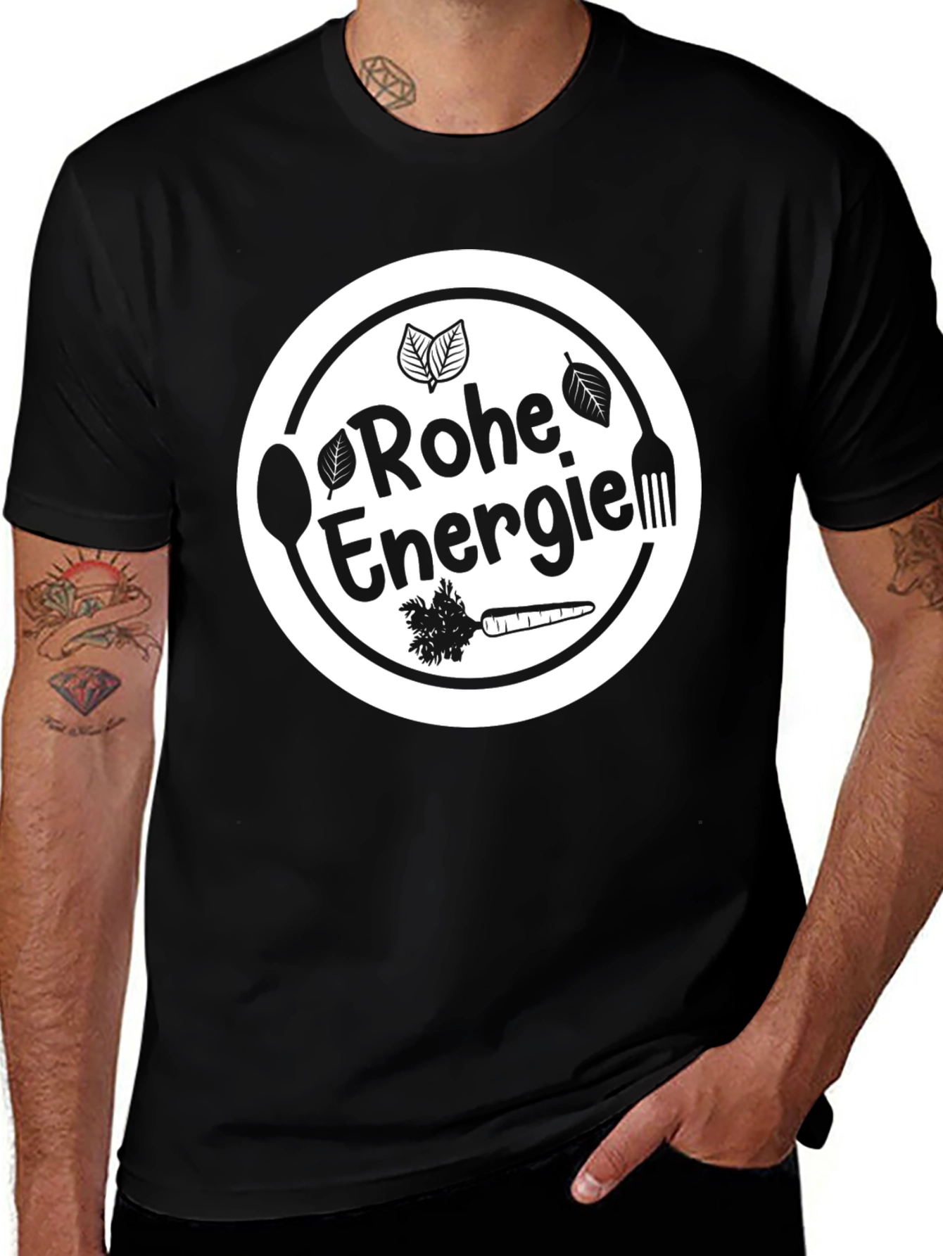 Variant 7 of Vegan Rohe Energie T-Shirt - Healthy Food Tee
