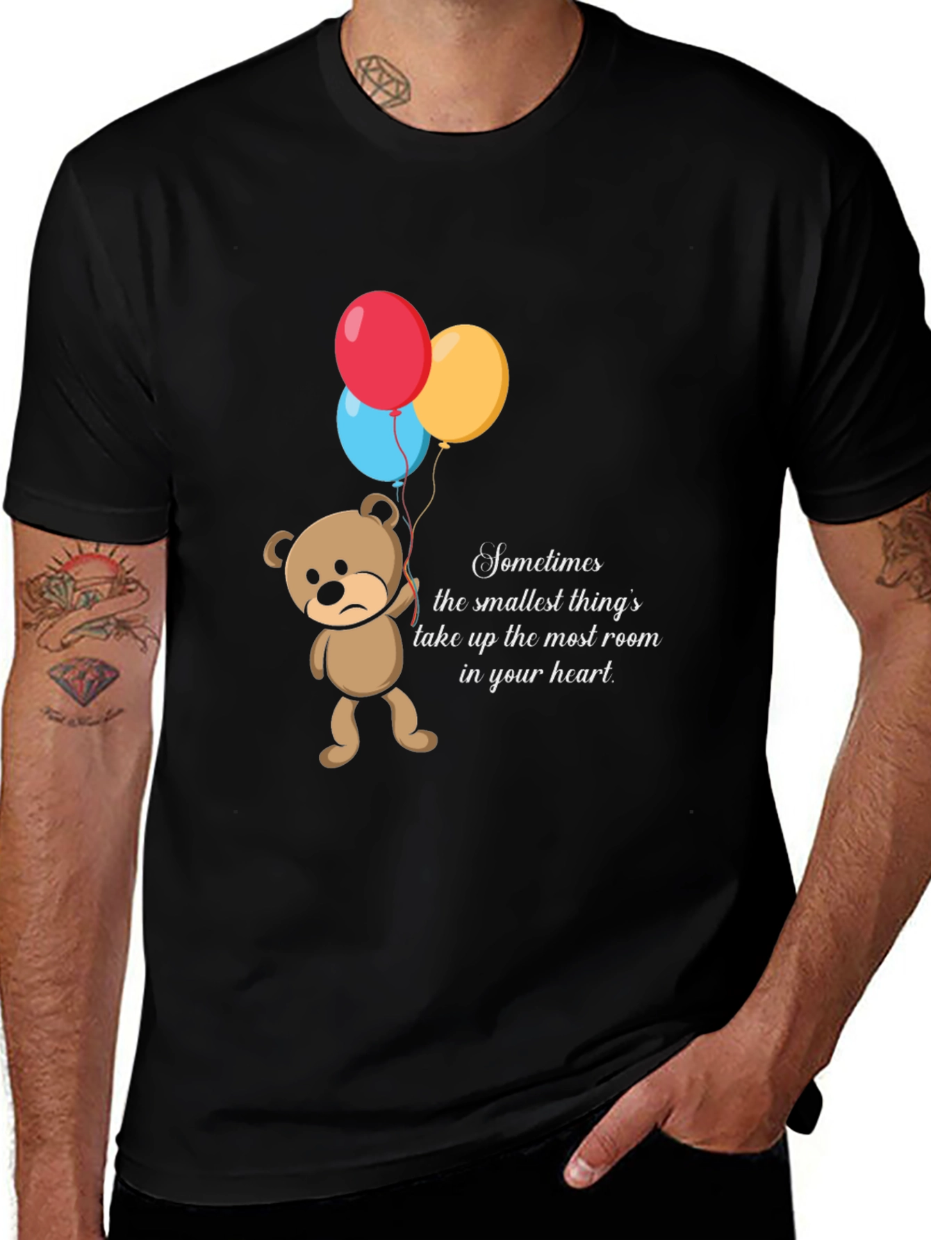 Variant 11 of Sad Bear Balloons Graphic T-Shirt
