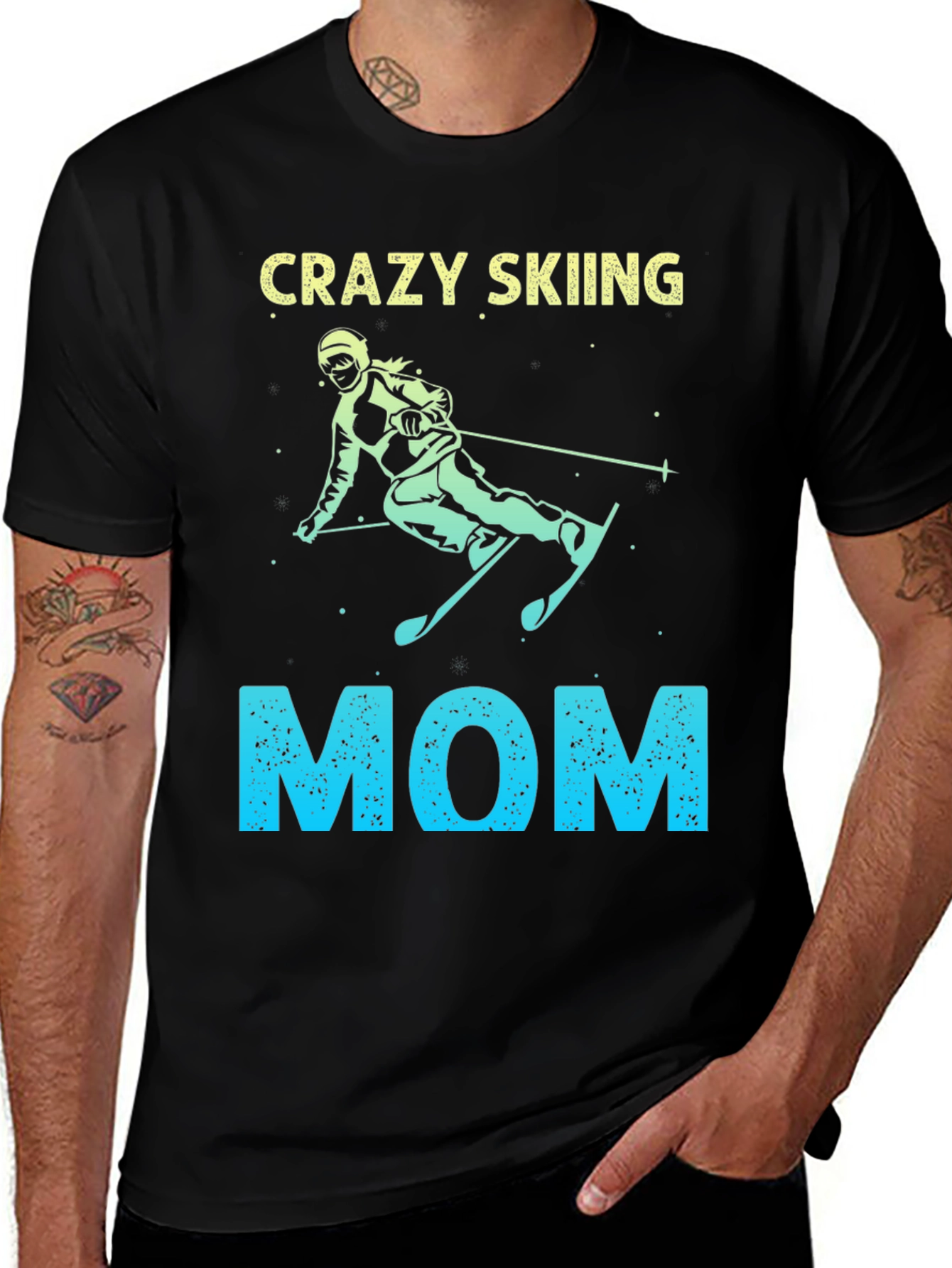 Variant 8 of Crazy Skiing Mom Graphic Tee