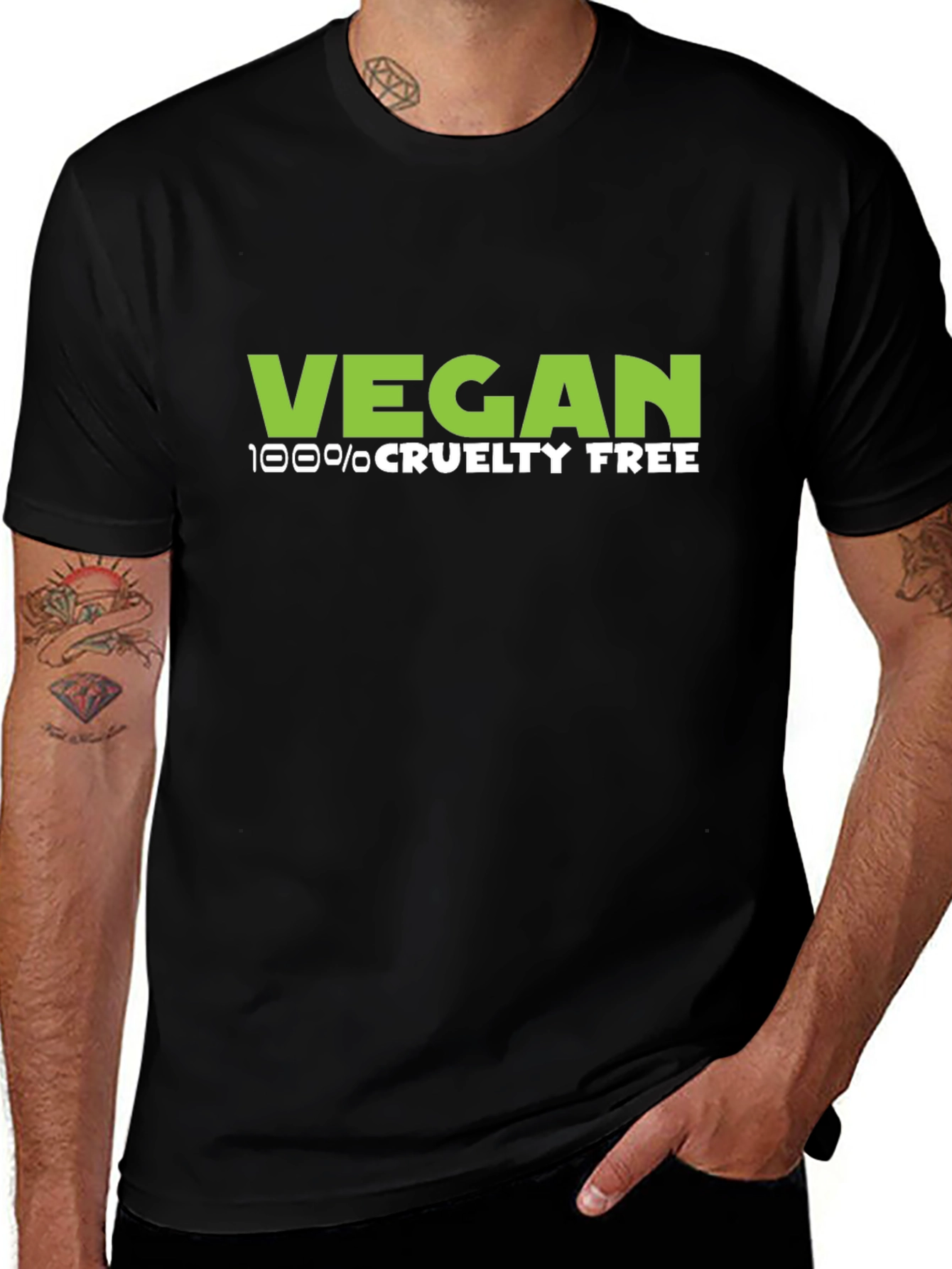 Variant 6 of Vegan Cruelty Free Graphic T-Shirt