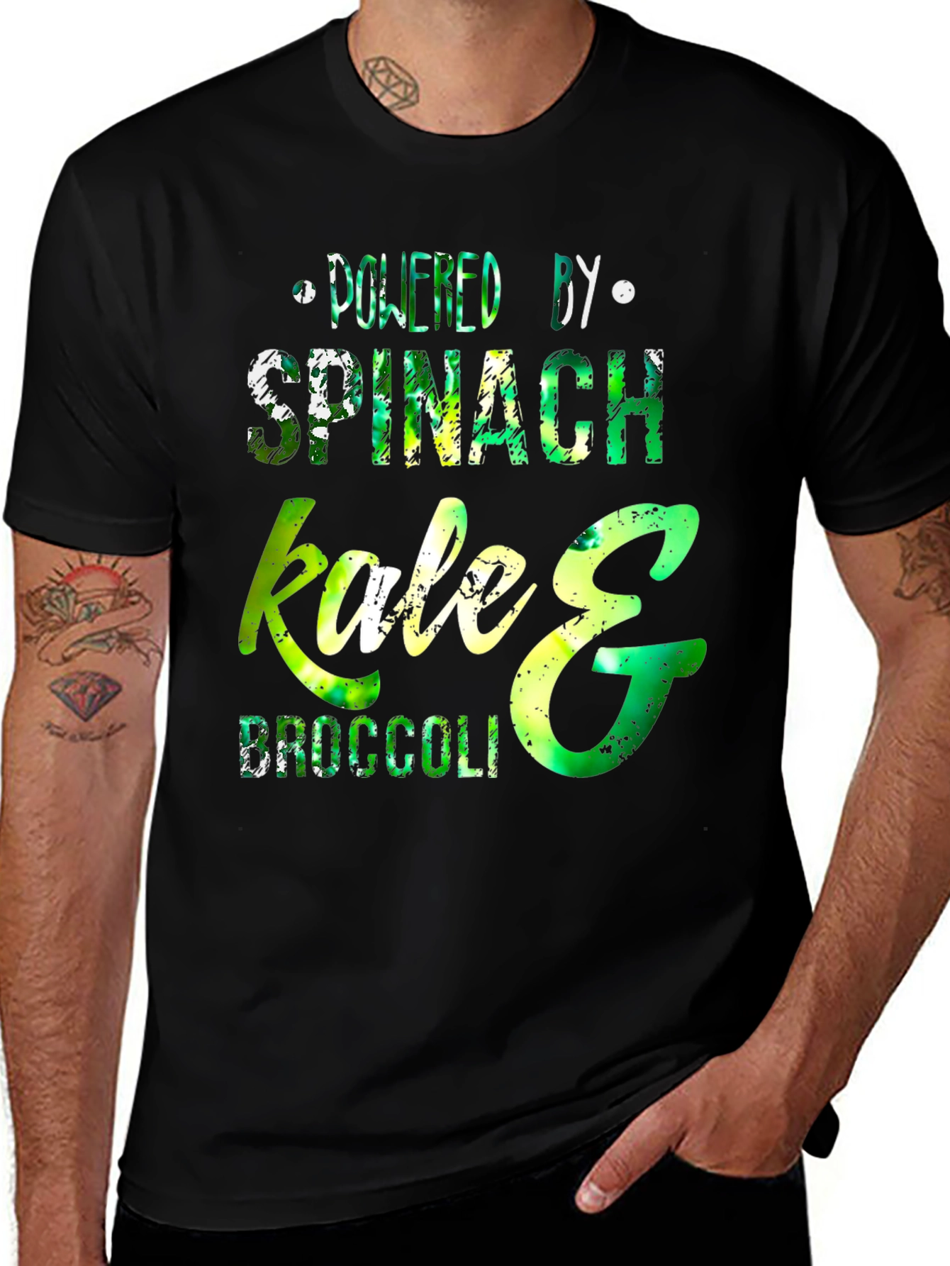 Powered by Spinach, Kale, & Broccoli T-Shirt