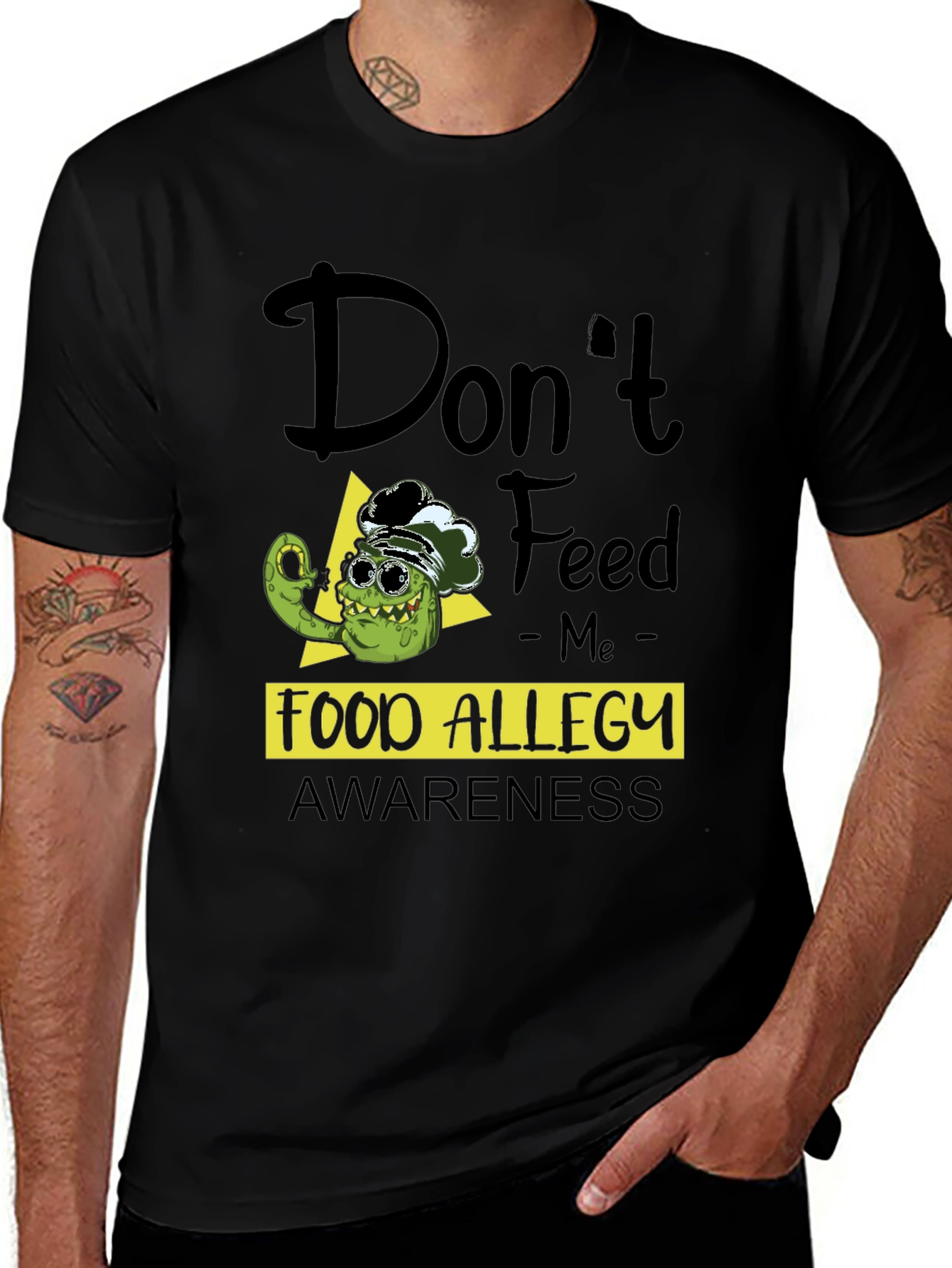 Food Allergy Awareness T-Shirt - Funny Pickle Chef