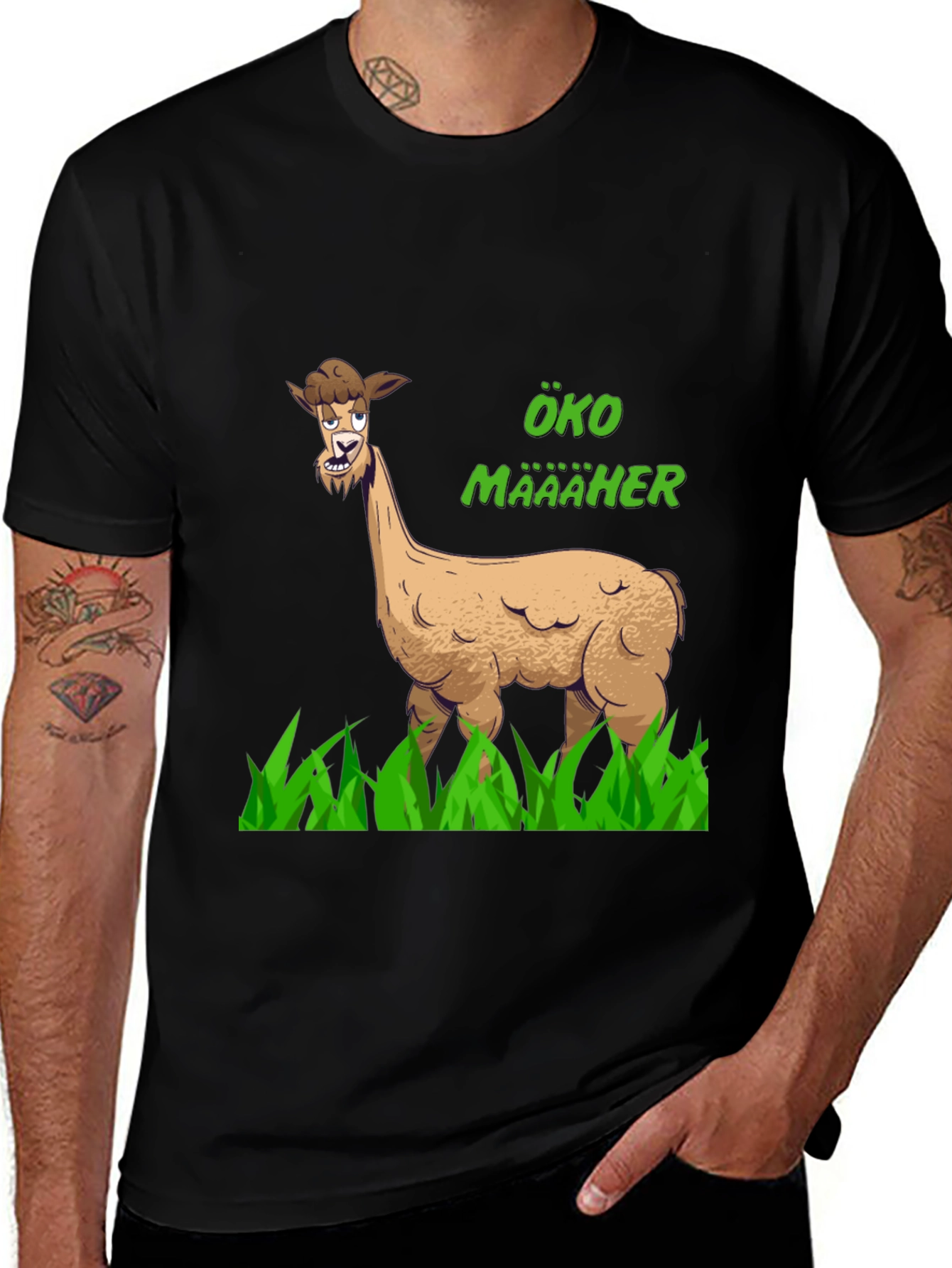 Variant 8 of Öko Maaäher Llama T-Shirt