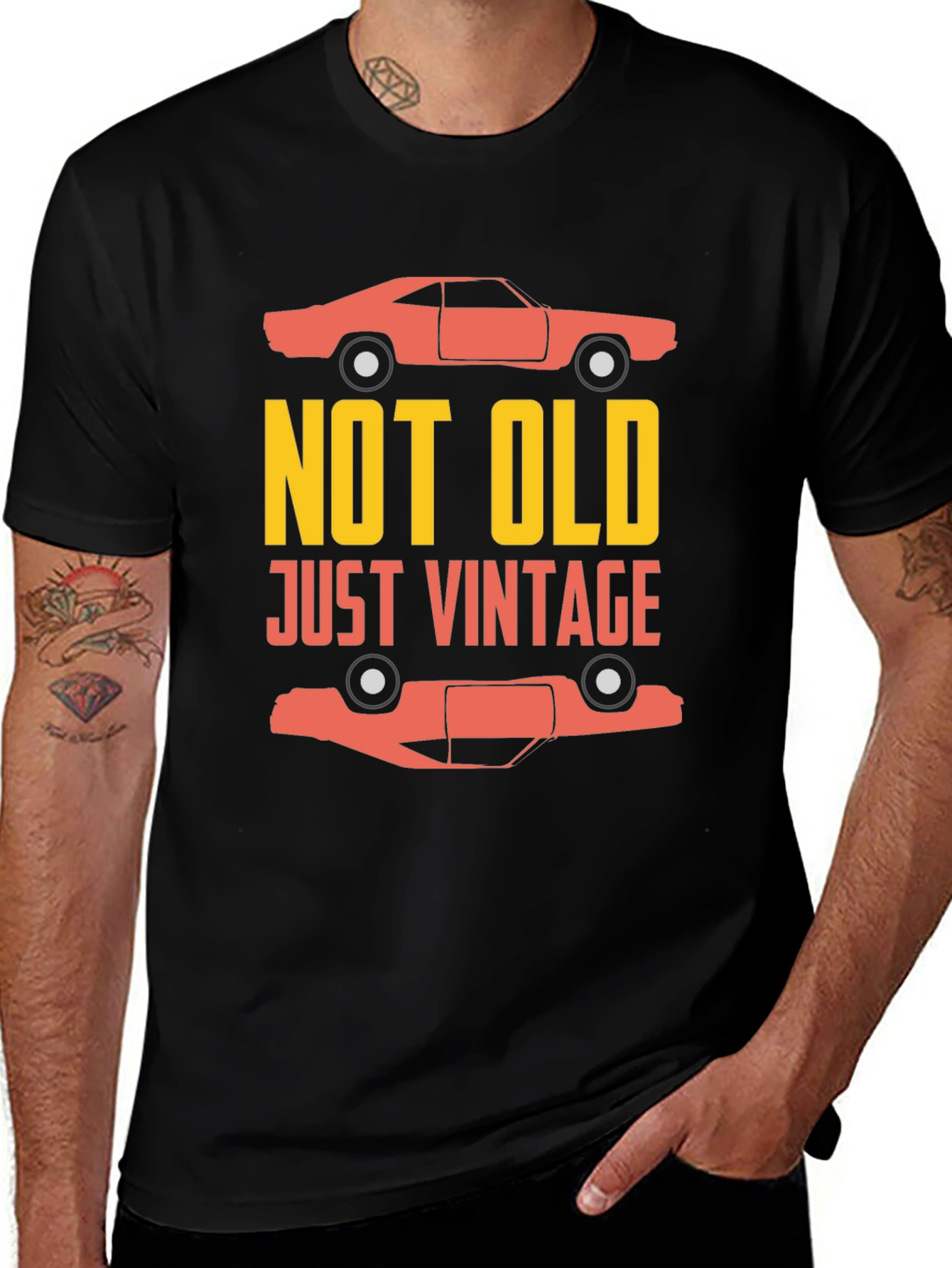 Variant 30 of Vintage Car Graphic T-Shirt - Not Old Just Vintage