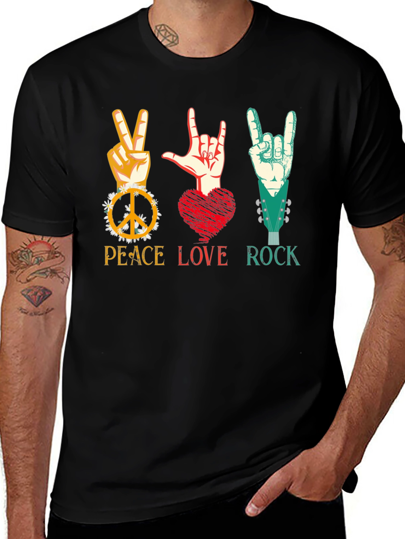 Variant 30 of Peace Love Rock T-Shirt