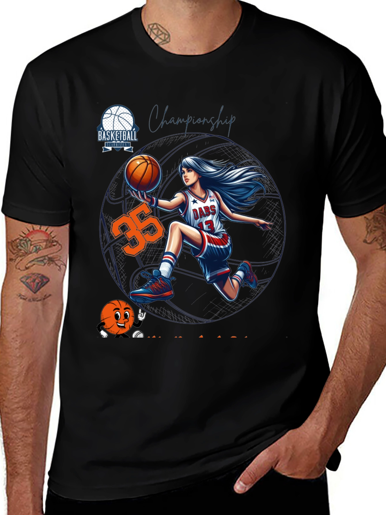 Variant 30 of Basketball Championship Graphic T-Shirt