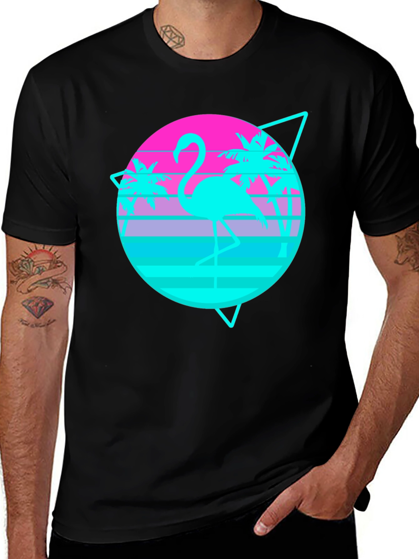 Variant 6 of Retro Flamingo T-Shirt