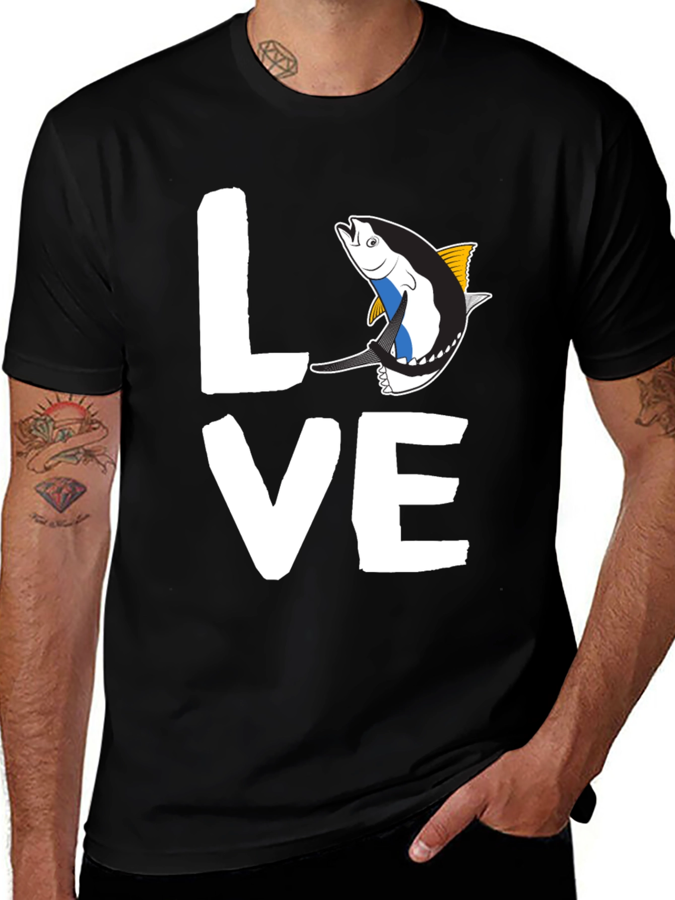 Variant 14 of Love Tuna Fish Graphic T-Shirt
