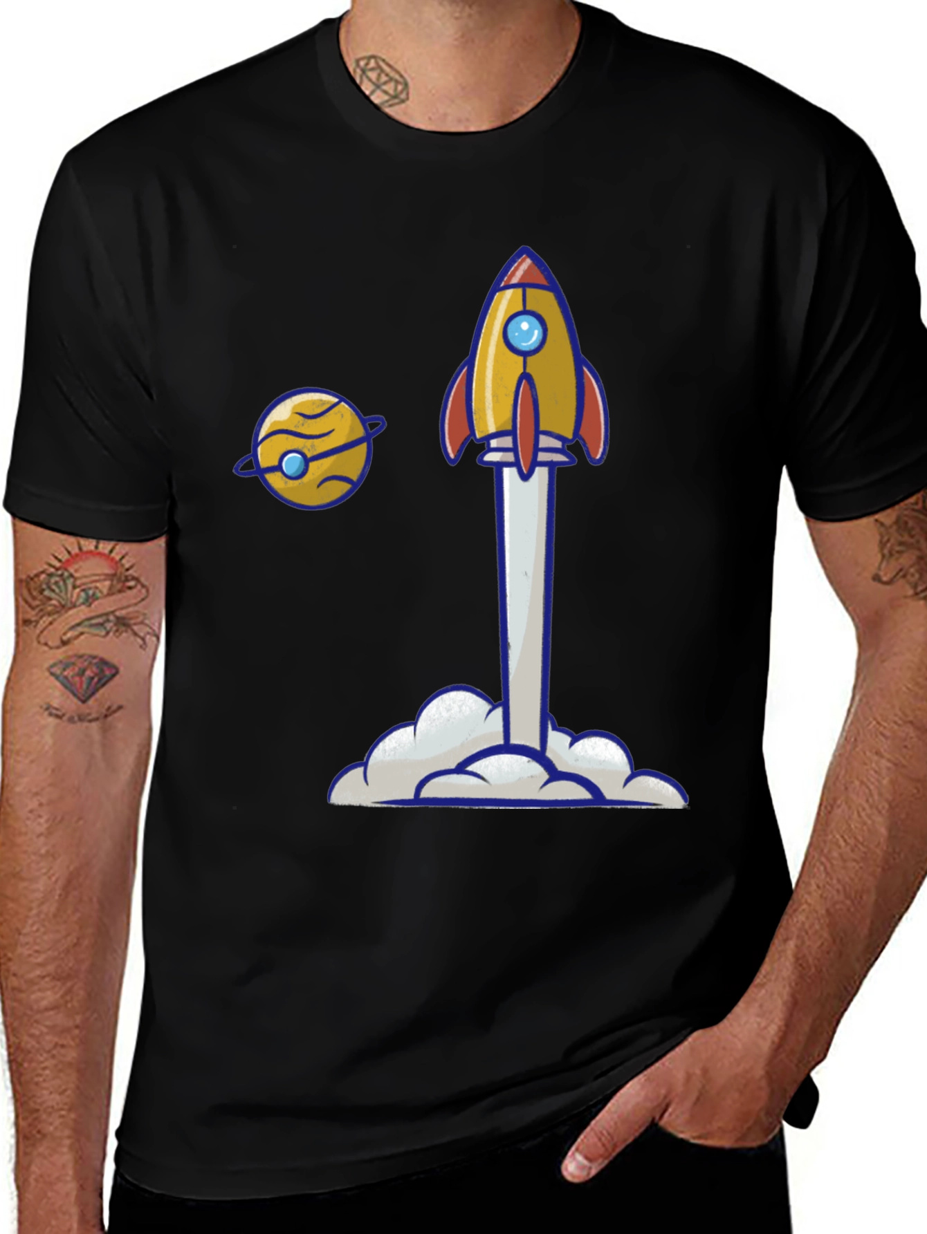 Rocket Launch Graphic Tee - Space Adventure