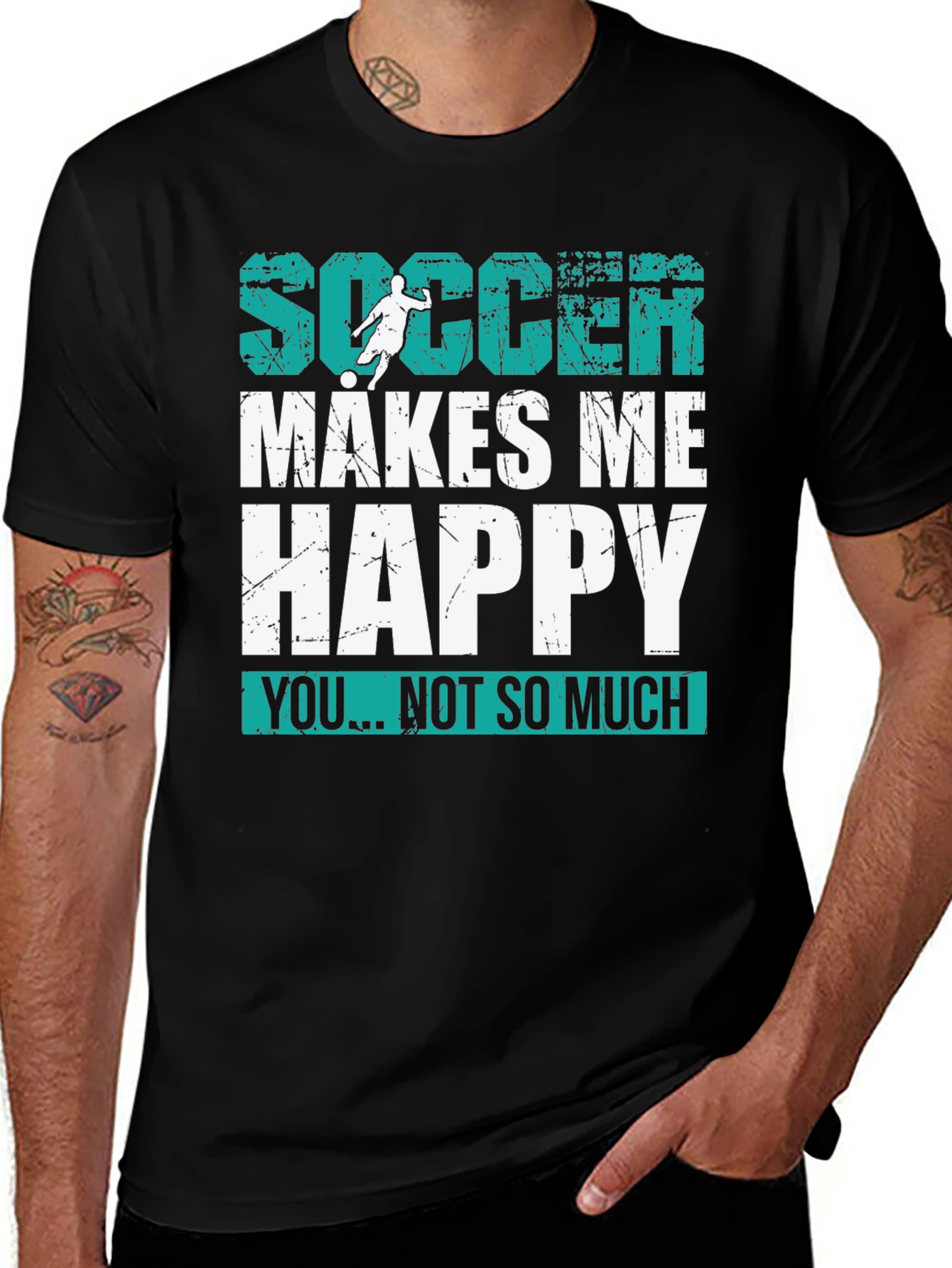 Variant 6 of Soccer Makes Me Happy T-Shirt