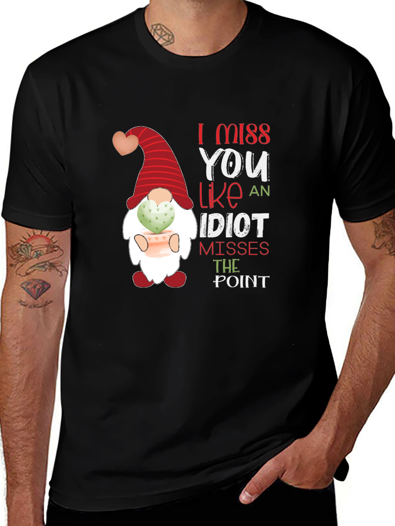 Variant 22 of I Miss You Gnome Graphic T-Shirt - Valentine's Day