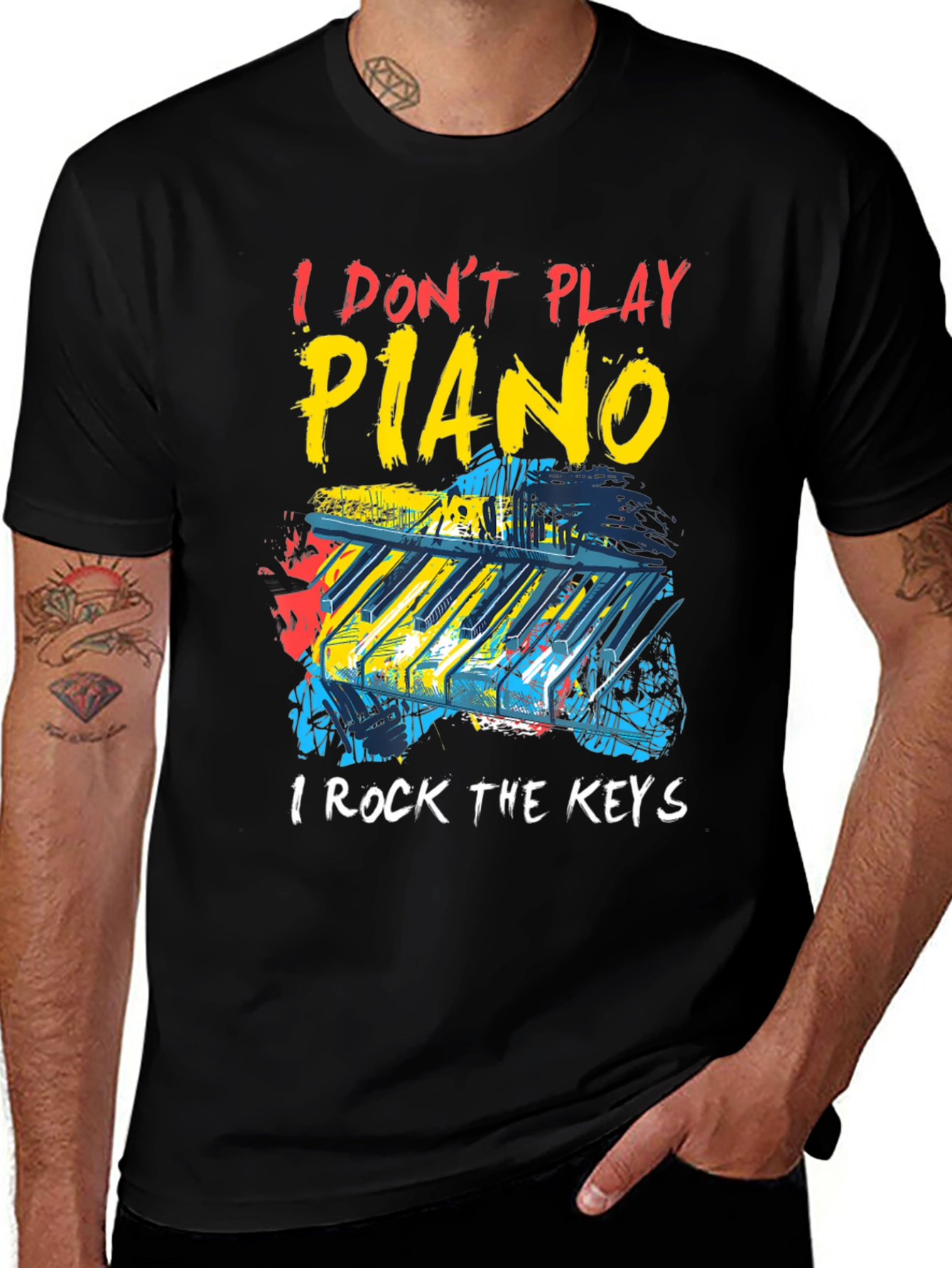 Variant 5 of I Don't Play Piano, I Rock the Keys T-Shirt