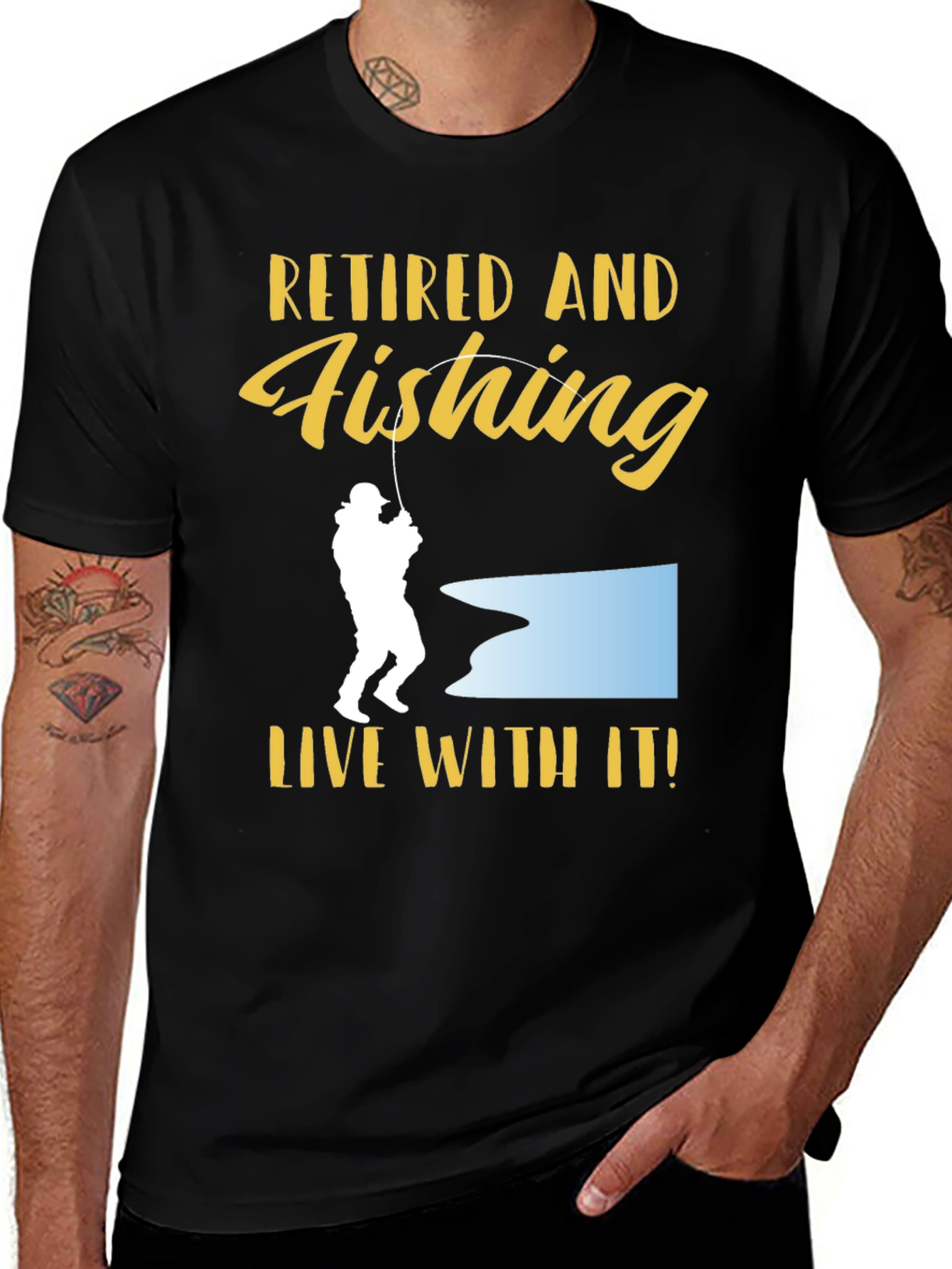 Variant 23 of Retired and Fishing T-Shirt