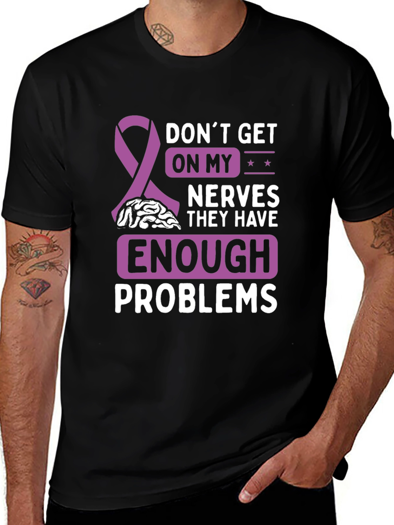 Don't Get On My Nerves Awareness T-Shirt