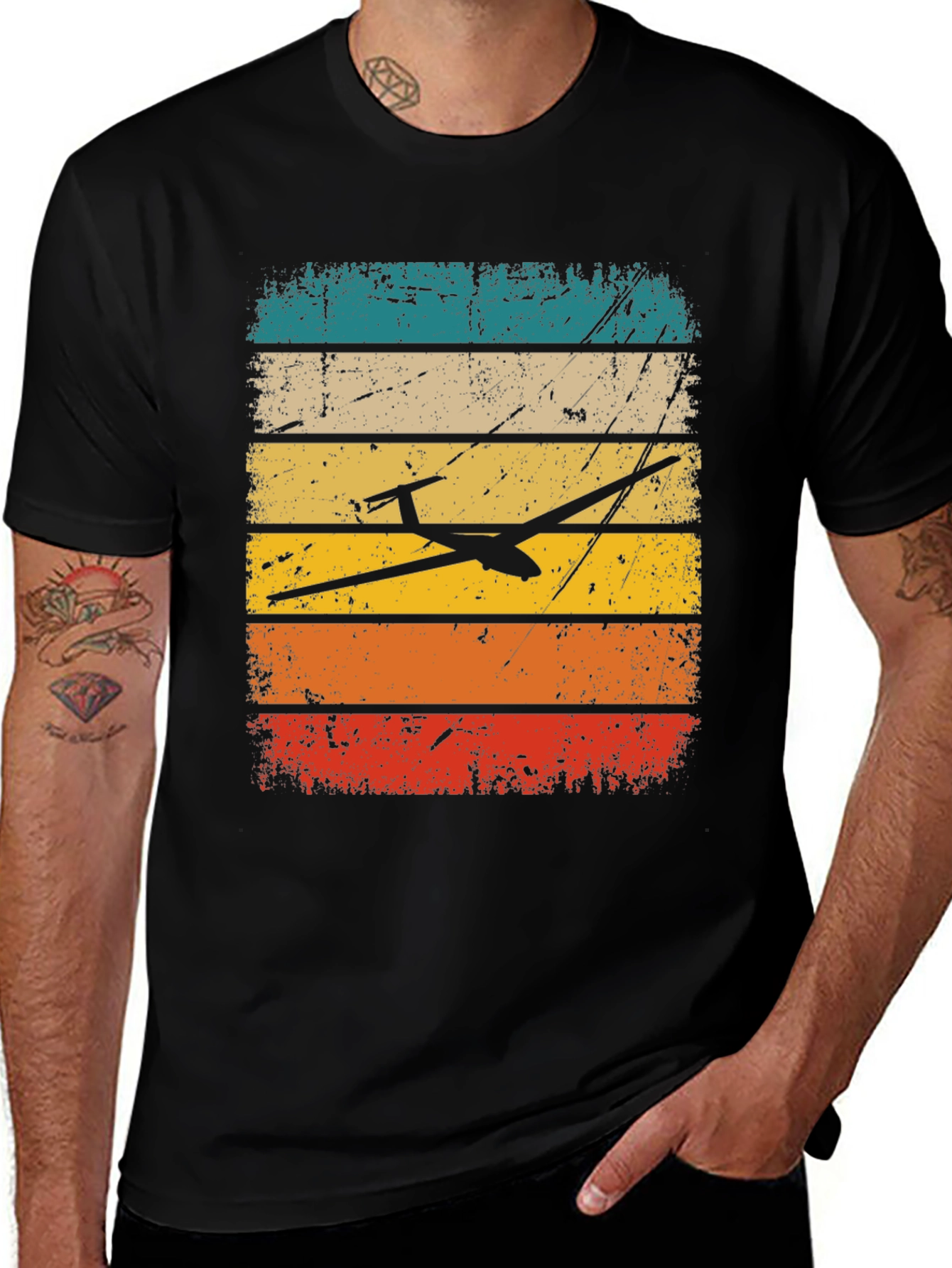 Variant 29 of Vintage Glider T-Shirt - Retro Airplane Design