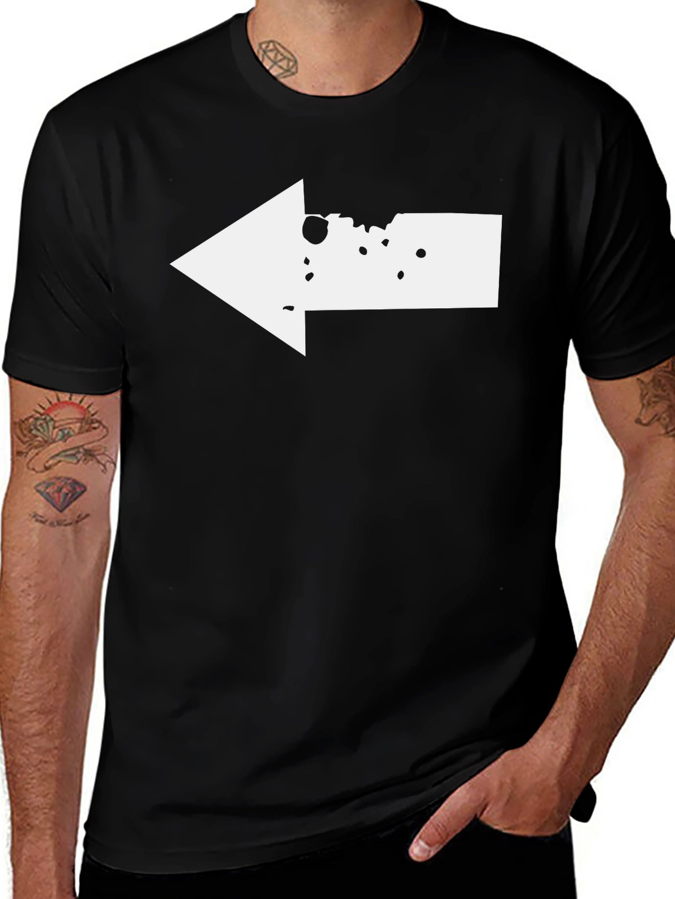 Variant 11 of Distressed Arrow Graphic T-Shirt