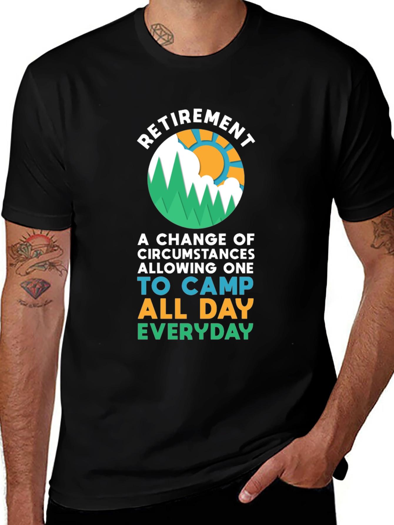 Variant 4 of Retirement Camping T-Shirt - All Day, Everyday!