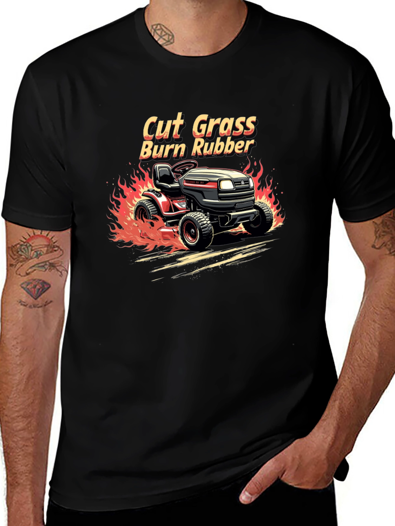 Variant 2 of Cut Grass Burn Rubber Graphic Tee