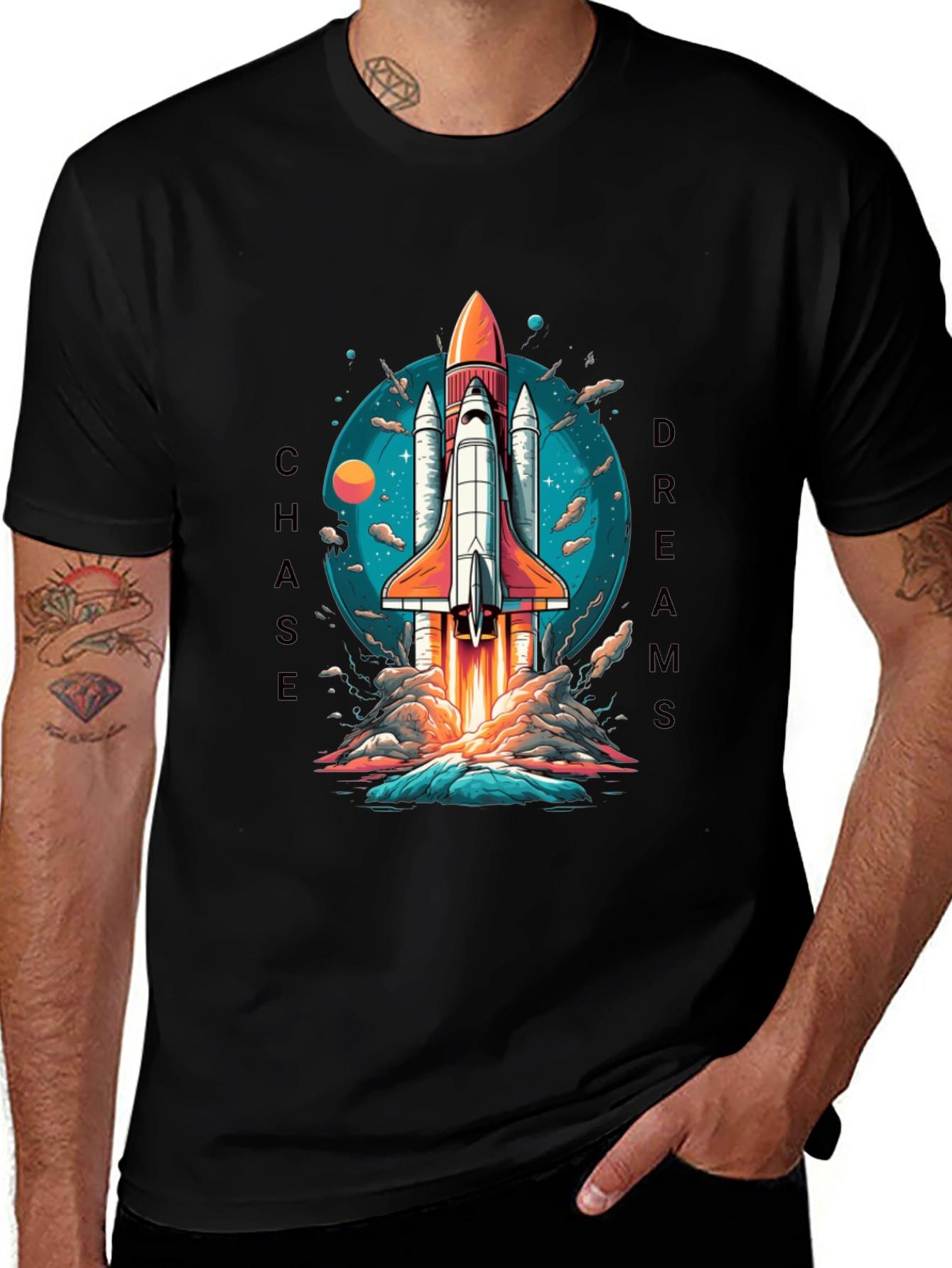 Chase Dreams Rocket Launch Graphic Tee