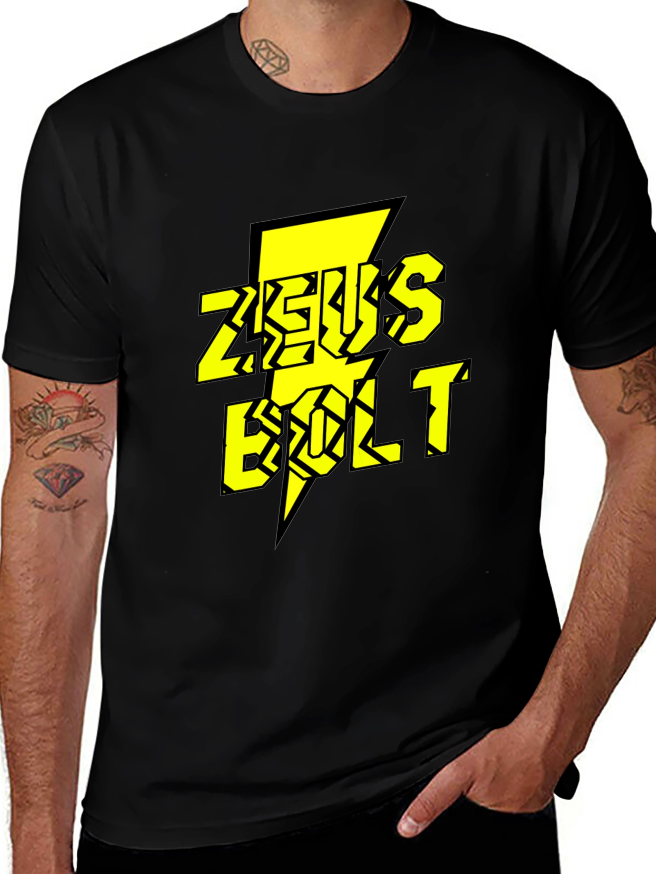 Variant 24 of Zeus Bolt Graphic Tee - Electric Style