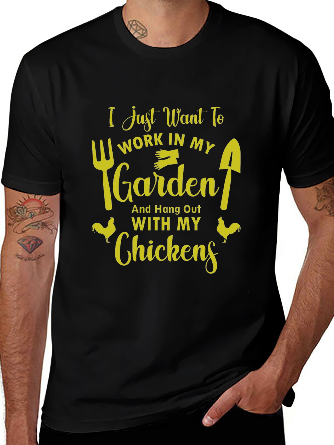 Variant 14 of Gardening & Chickens T-Shirt