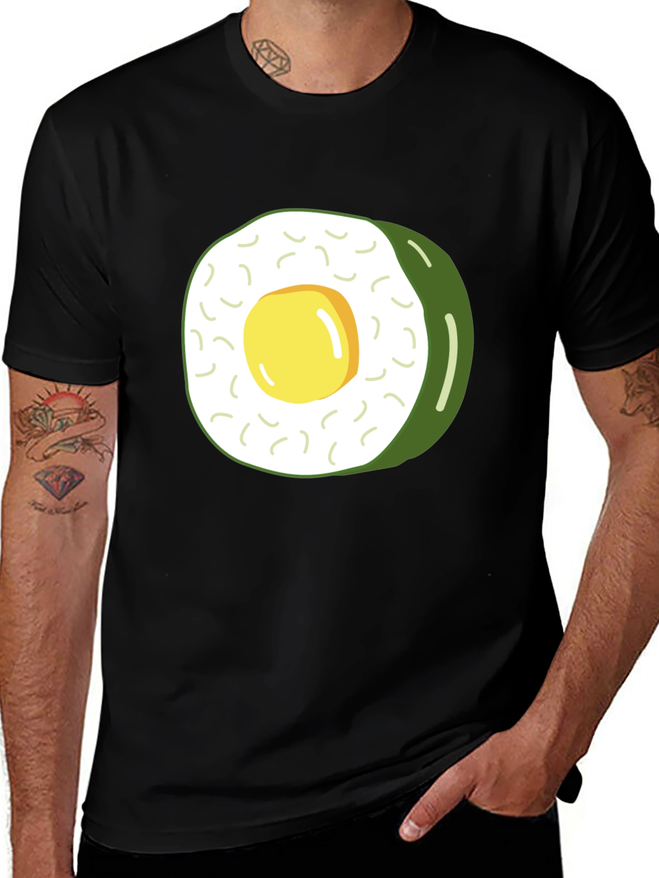 Variant 18 of Sushi Roll Graphic T-Shirt - Unique Foodie Tee