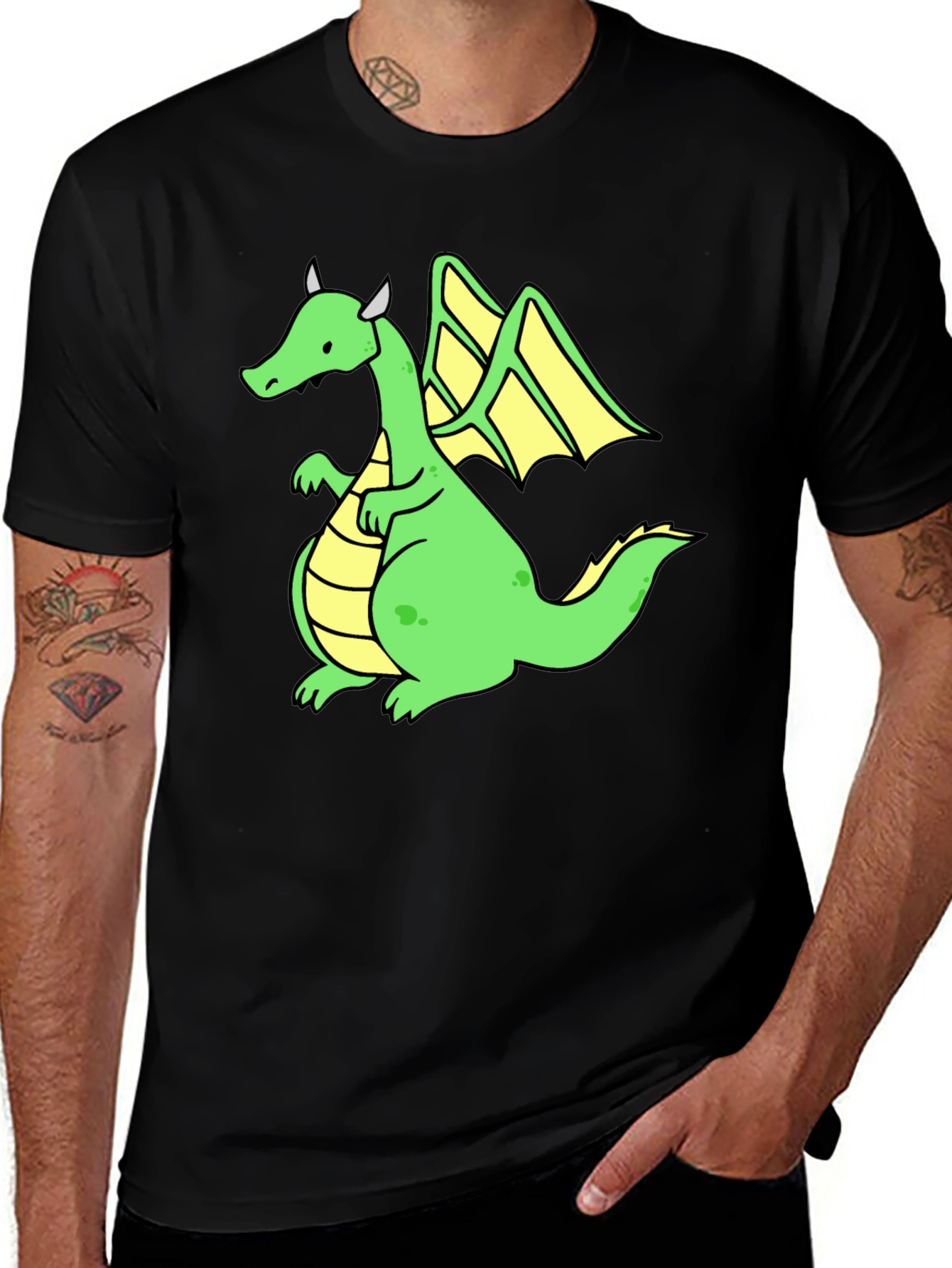 Variant 2 of Dragon Graphic Black T-Shirt