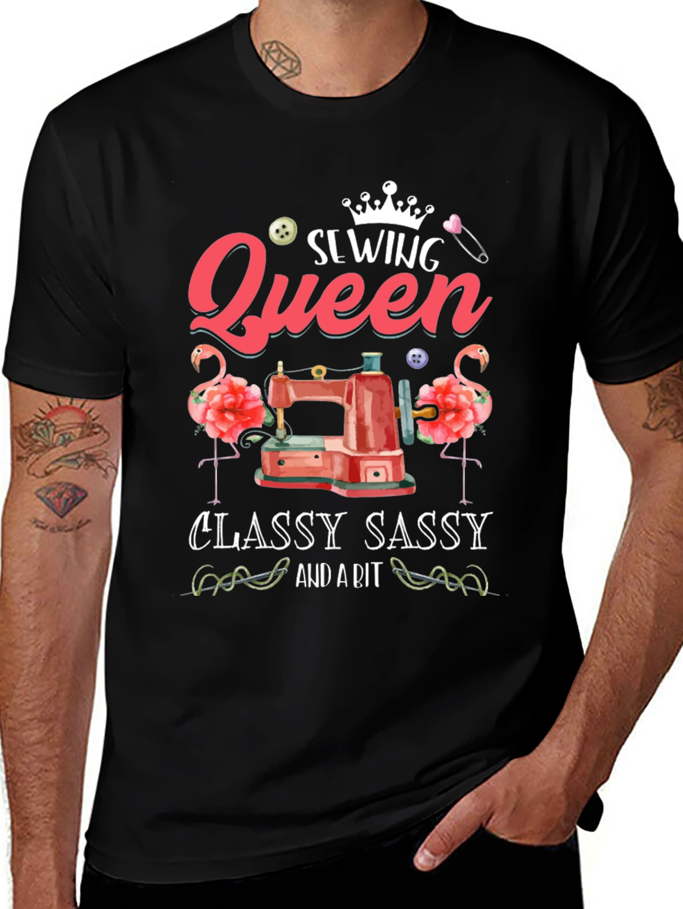 Variant 20 of Sewing Queen T-Shirt - Classy Sassy Sewing Tee