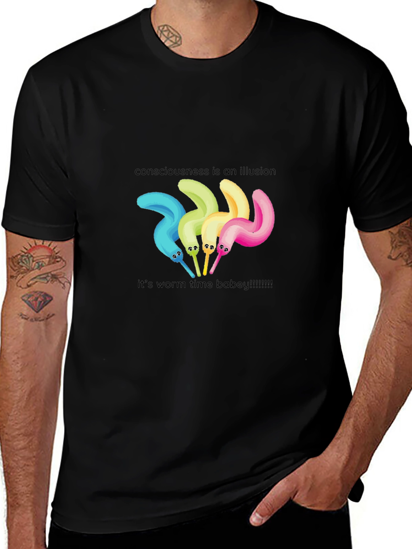 Variant 22 of Consciousness Illusion Worm Time T-Shirt
