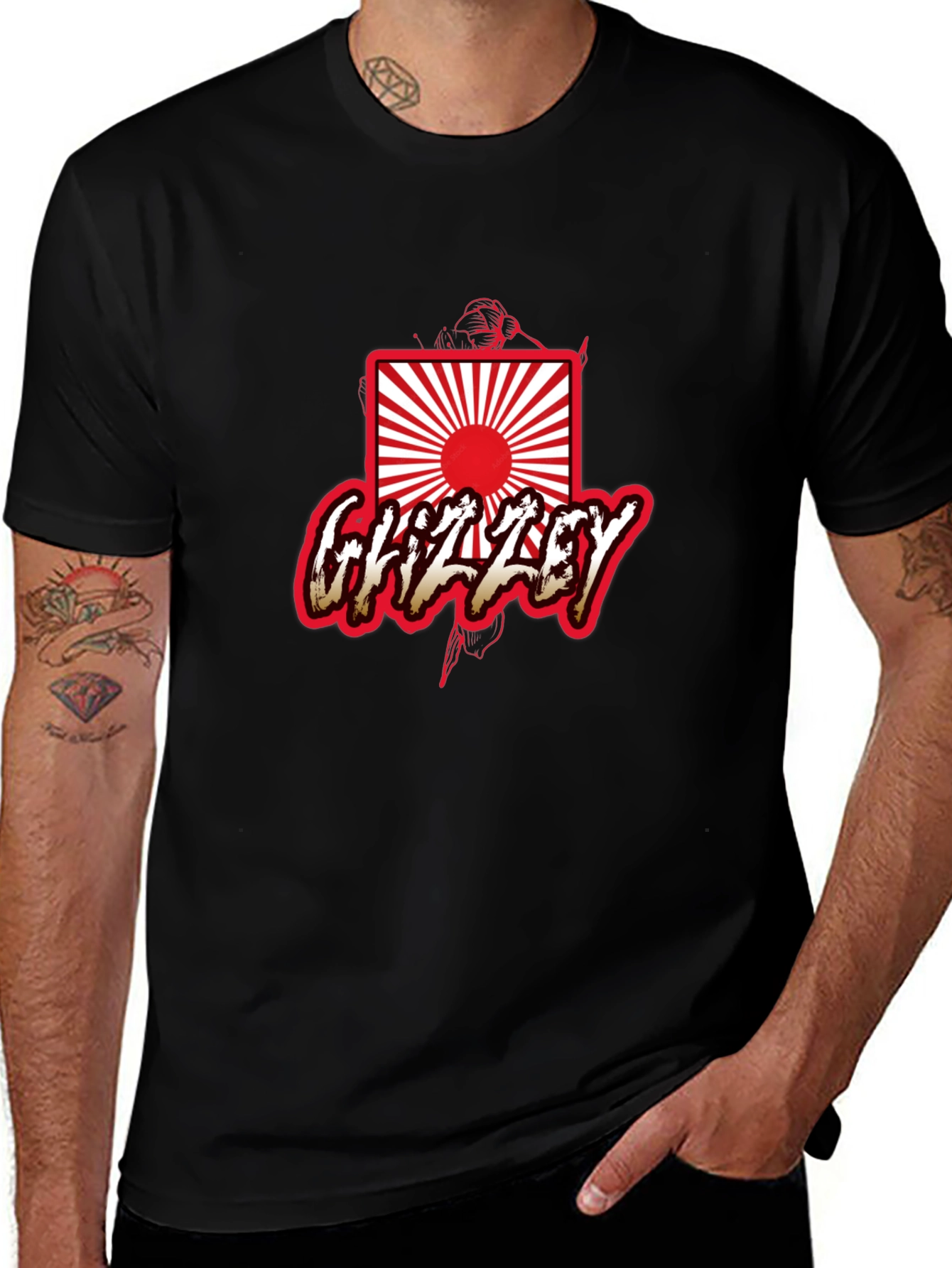 Variant 30 of Grizzley Japan Rising Sun Graphic T-Shirt
