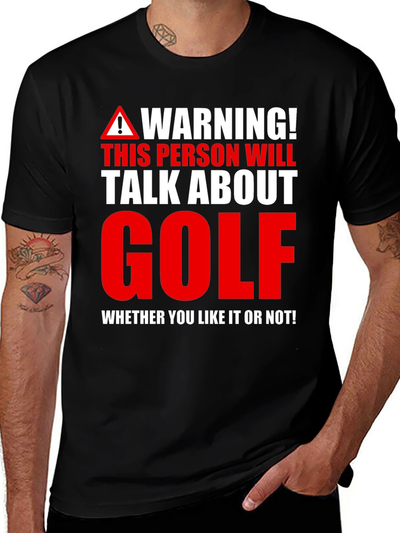 Variant 7 of Funny Golf T-Shirt - Warning: Will Talk About Golf