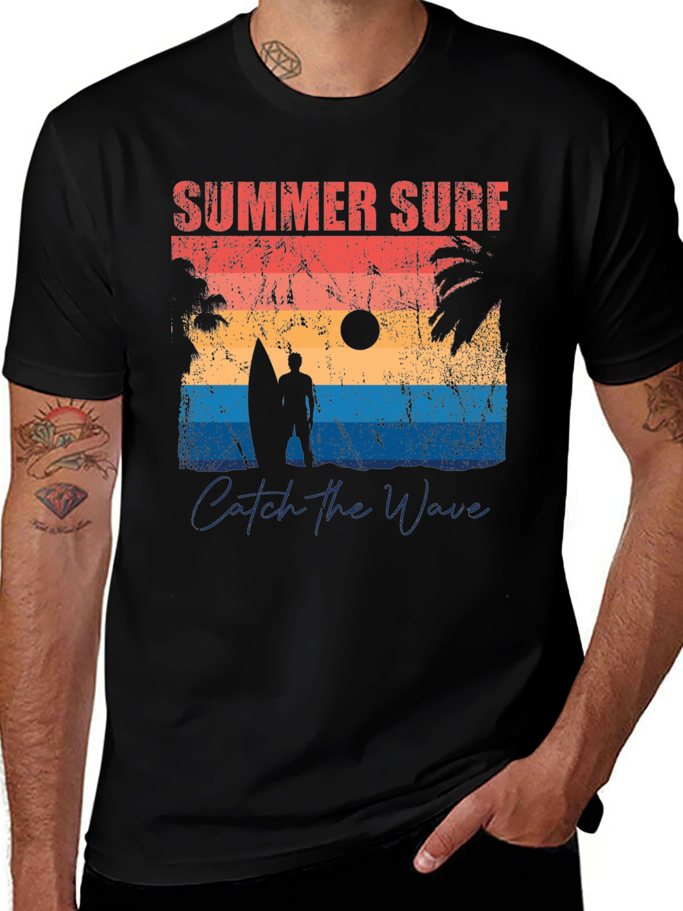 Variant 21 of Summer Surf Graphic Tee - Catch the Wave