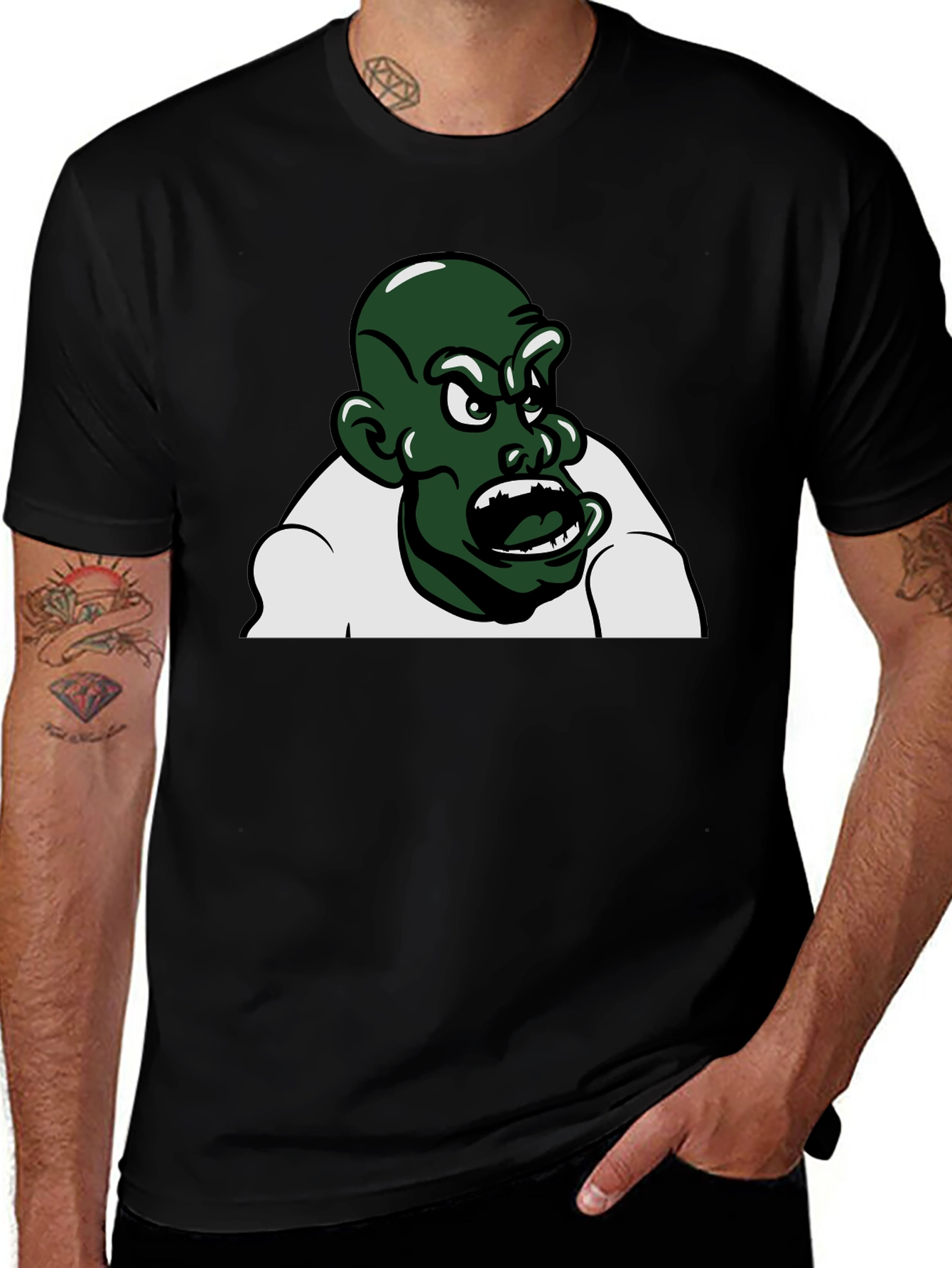 Variant 15 of Angry Green Monster Graphic T-Shirt
