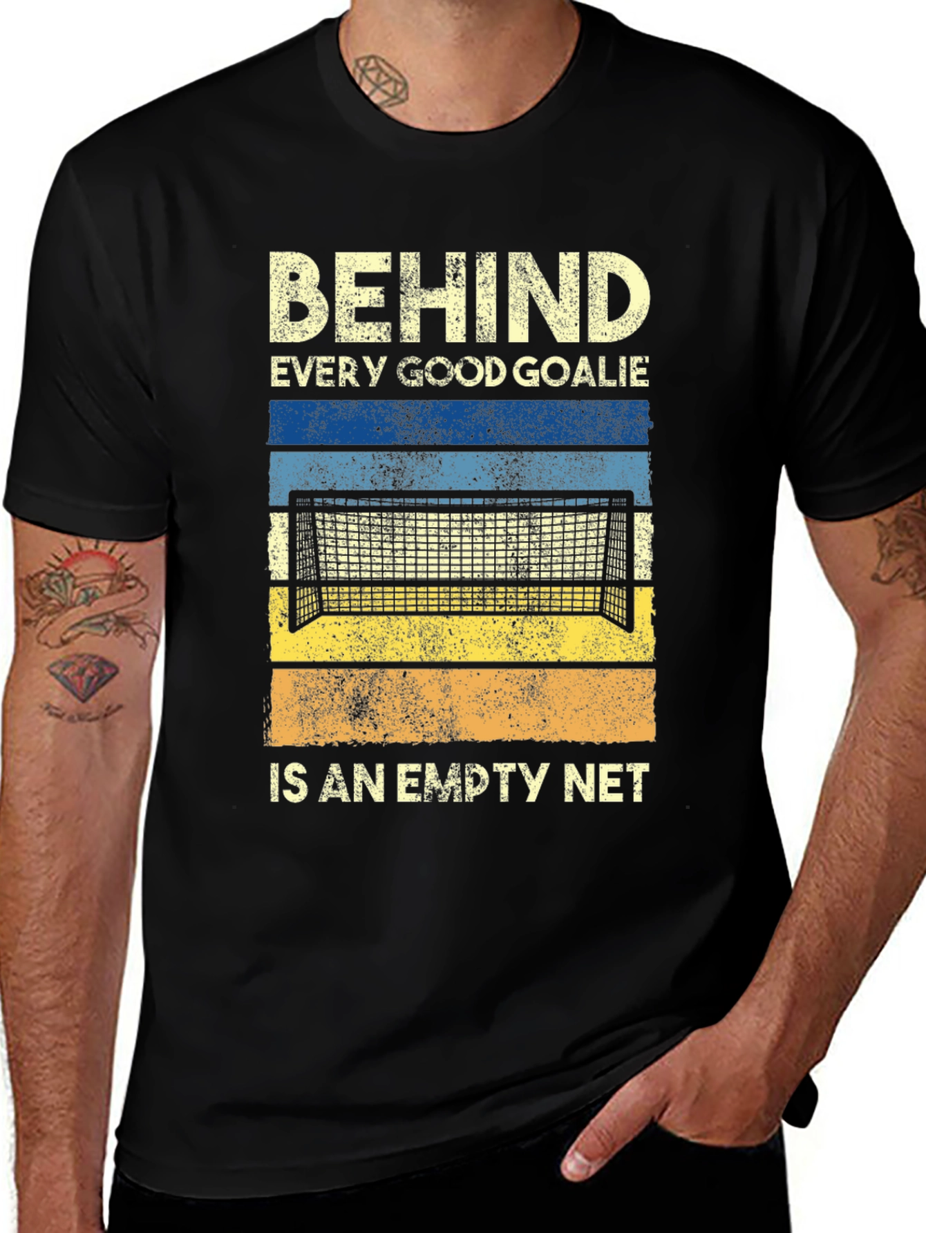 Variant 7 of Behind Every Good Goalie Empty Net Graphic T-Shirt