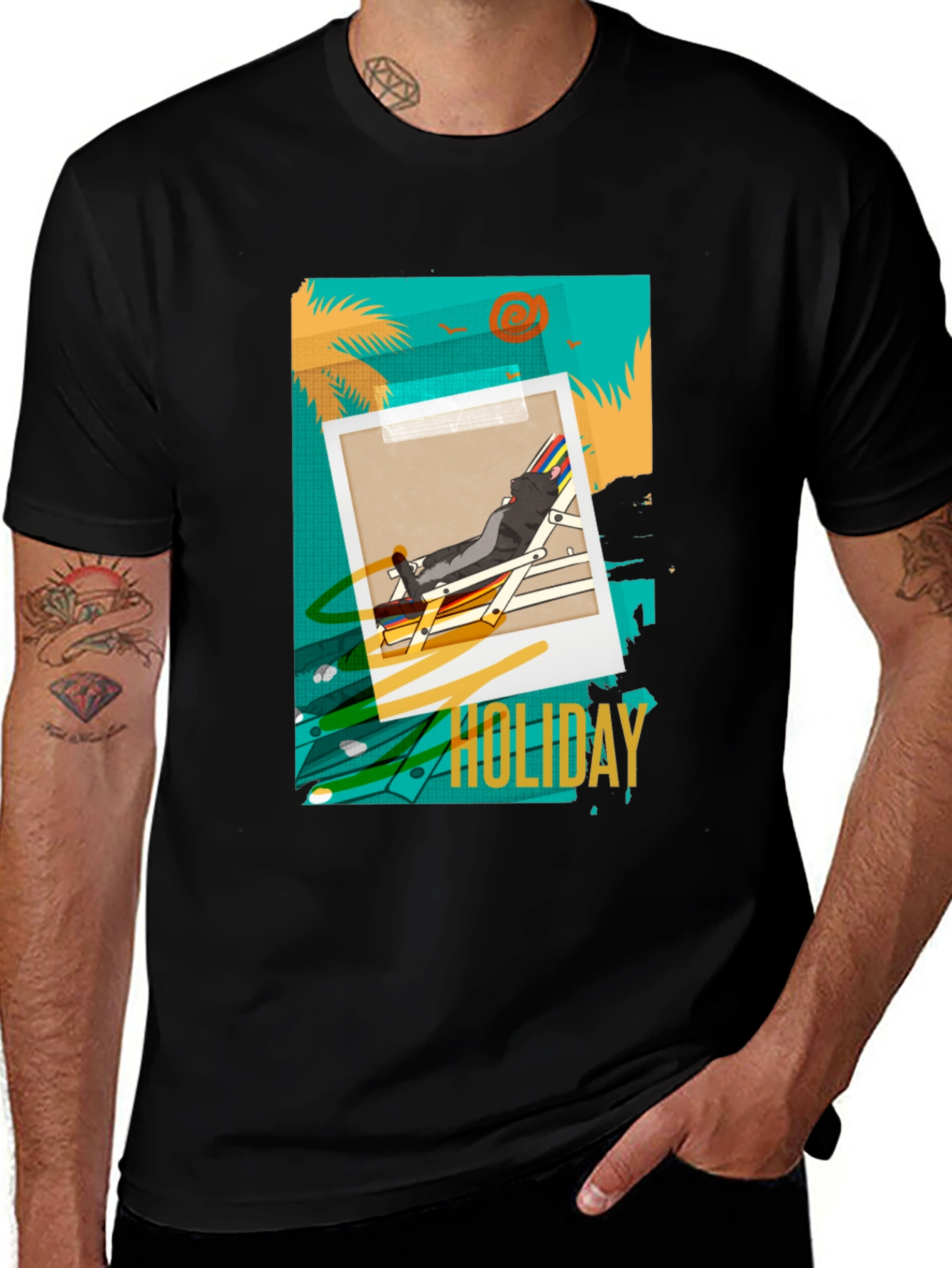 Variant 23 of Holiday Graphic T-Shirt - Relaxed Beach Vibes