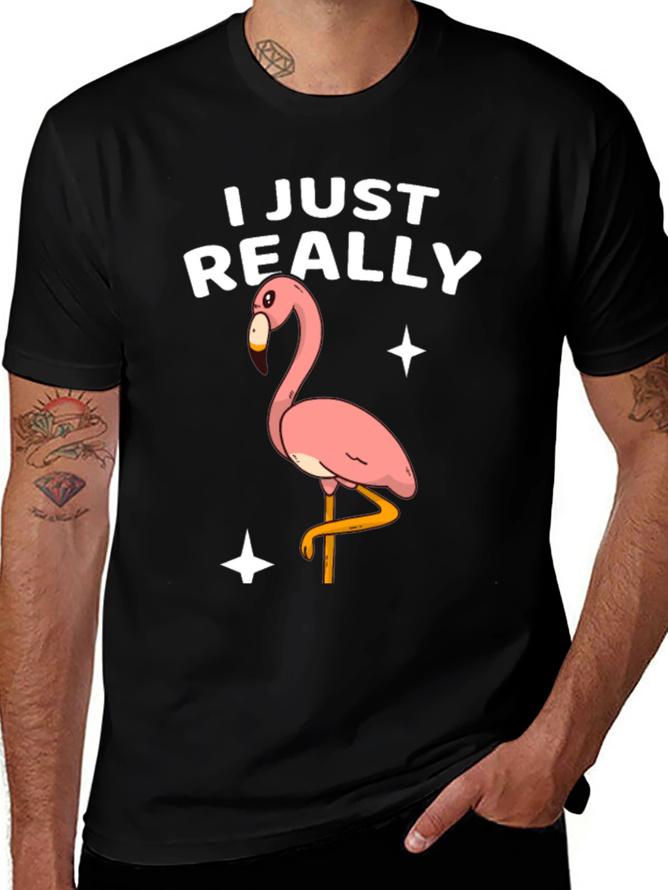 Variant 17 of Funny Flamingo T-Shirt - I Just Really Like Flamingos