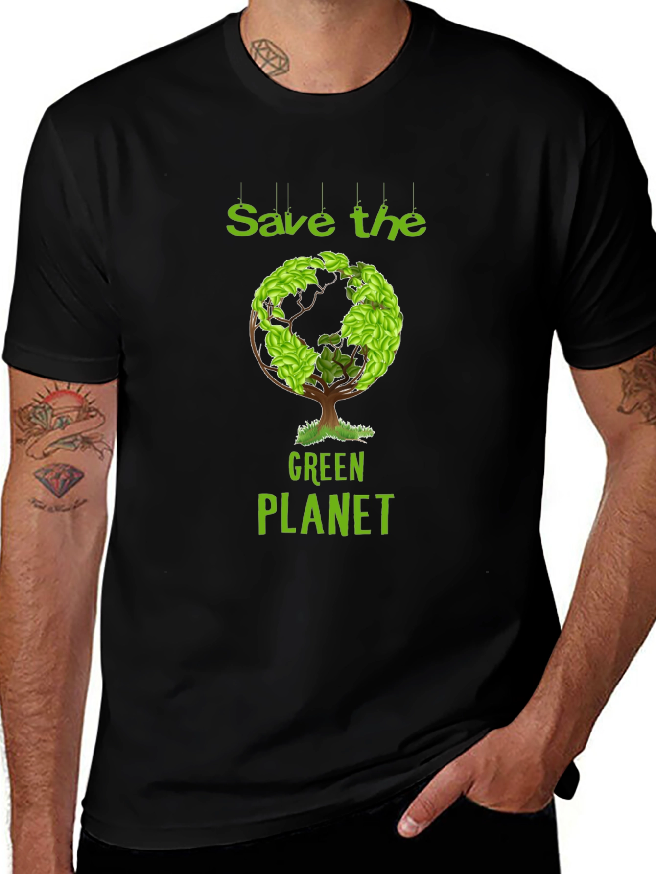 Eco-Friendly Earth Tree Graphic Tee