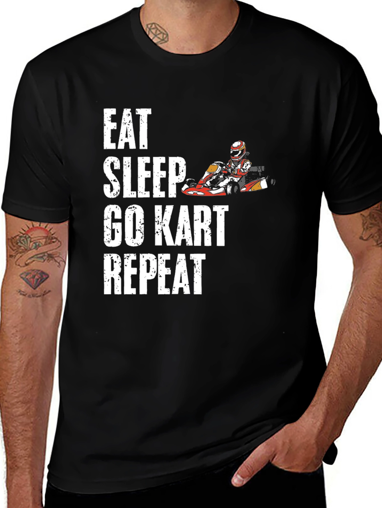 Variant 26 of Eat Sleep Go Kart Repeat T-Shirt