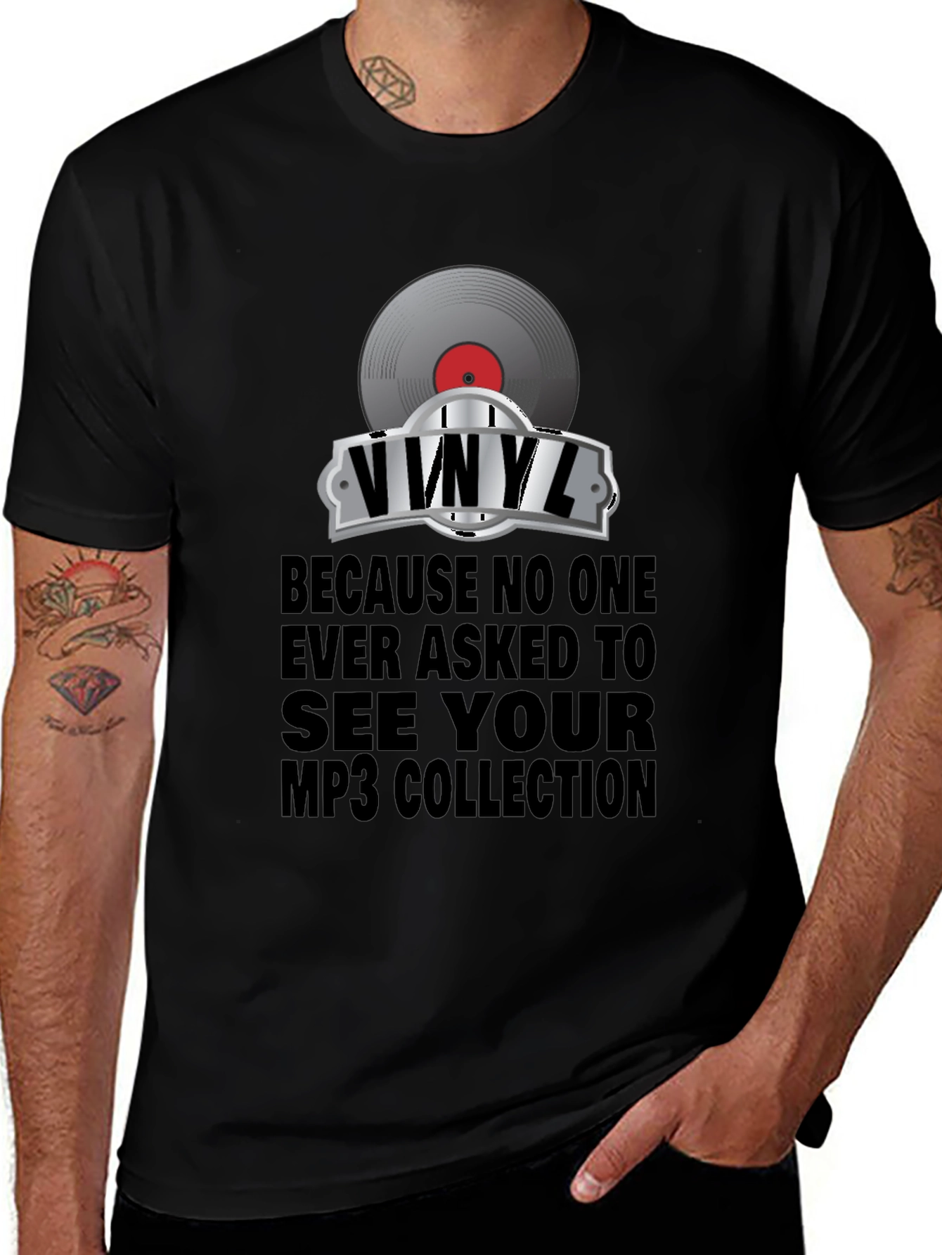 Variant 19 of Vinyl Music T-Shirt - Retro Record Tee