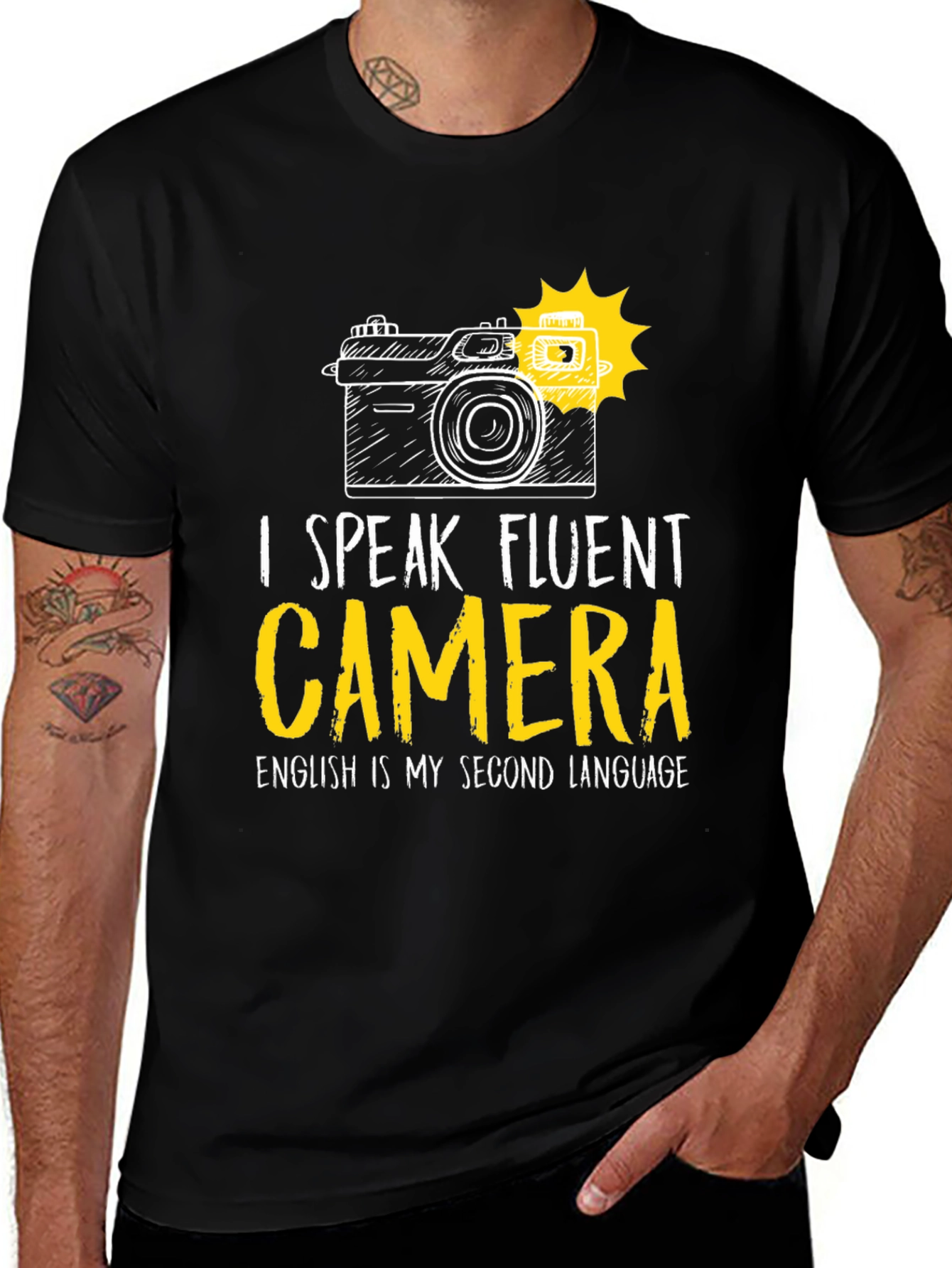 Variant 5 of I Speak Fluent Camera Graphic T-Shirt