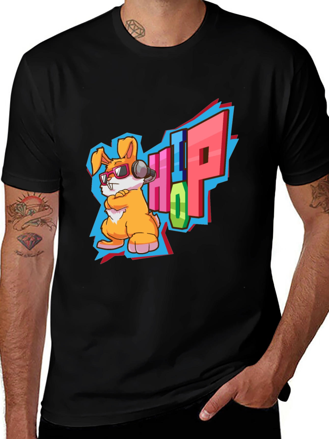 Variant 4 of Hip Hop Rabbit Graphic T-Shirt
