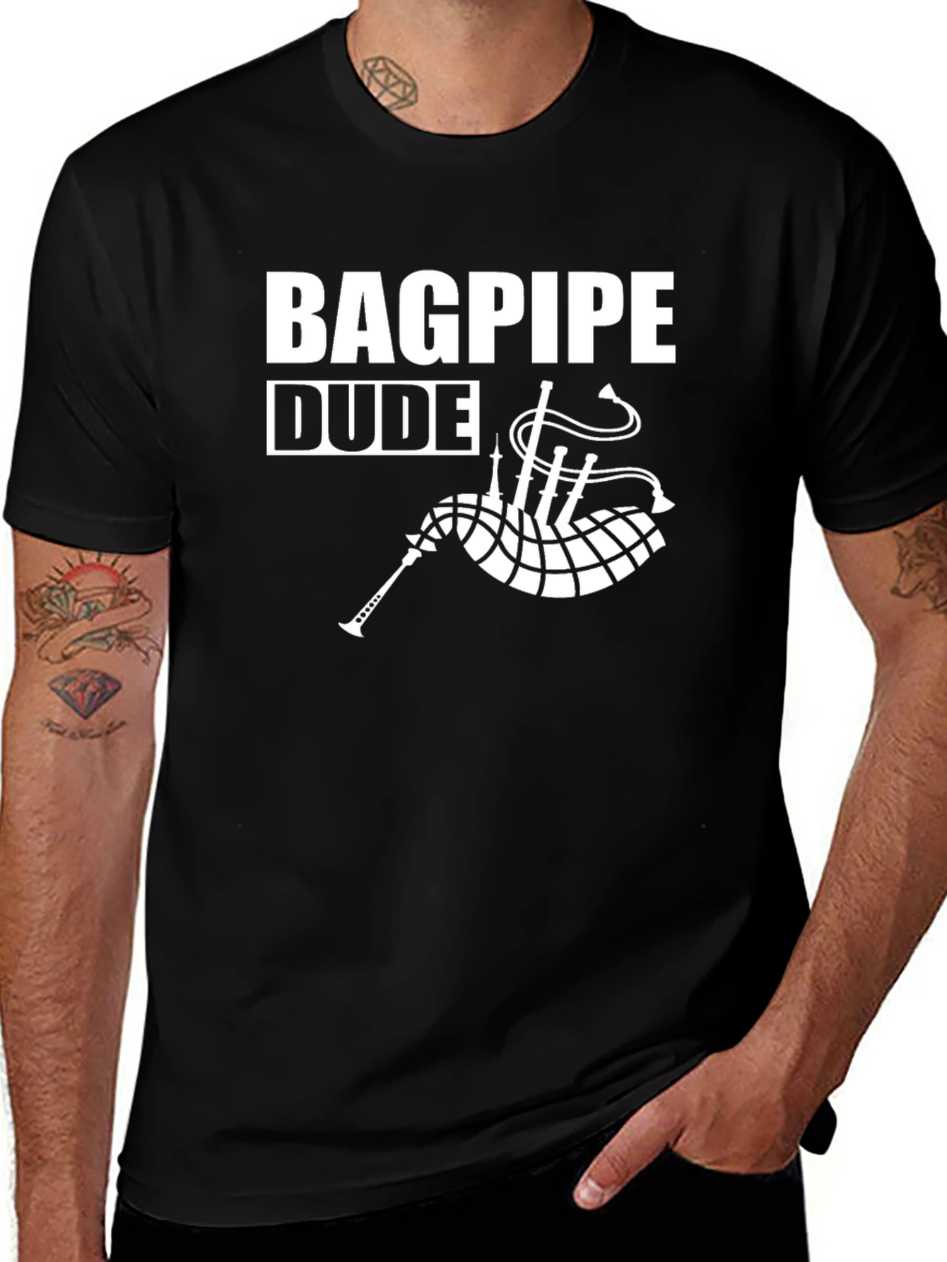 Variant 7 of Bagpipe Dude Graphic T-Shirt