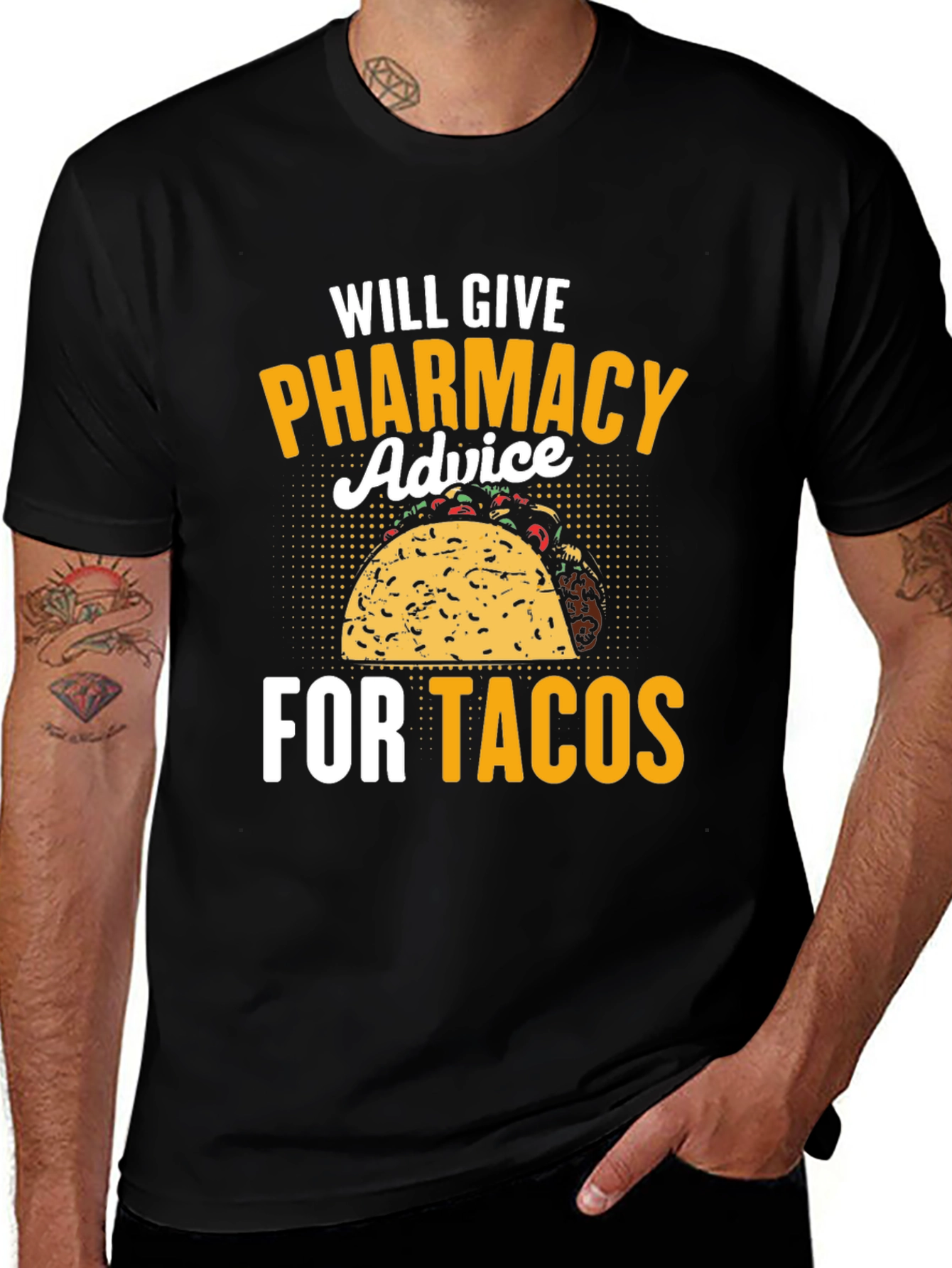 Variant 28 of Pharmacy Advice For Tacos T-Shirt
