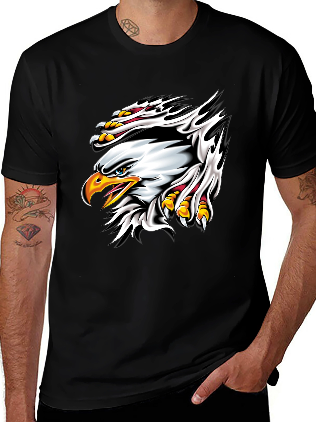 Variant 10 of Eagle Claw T-Shirt: Graphic Tee for Men