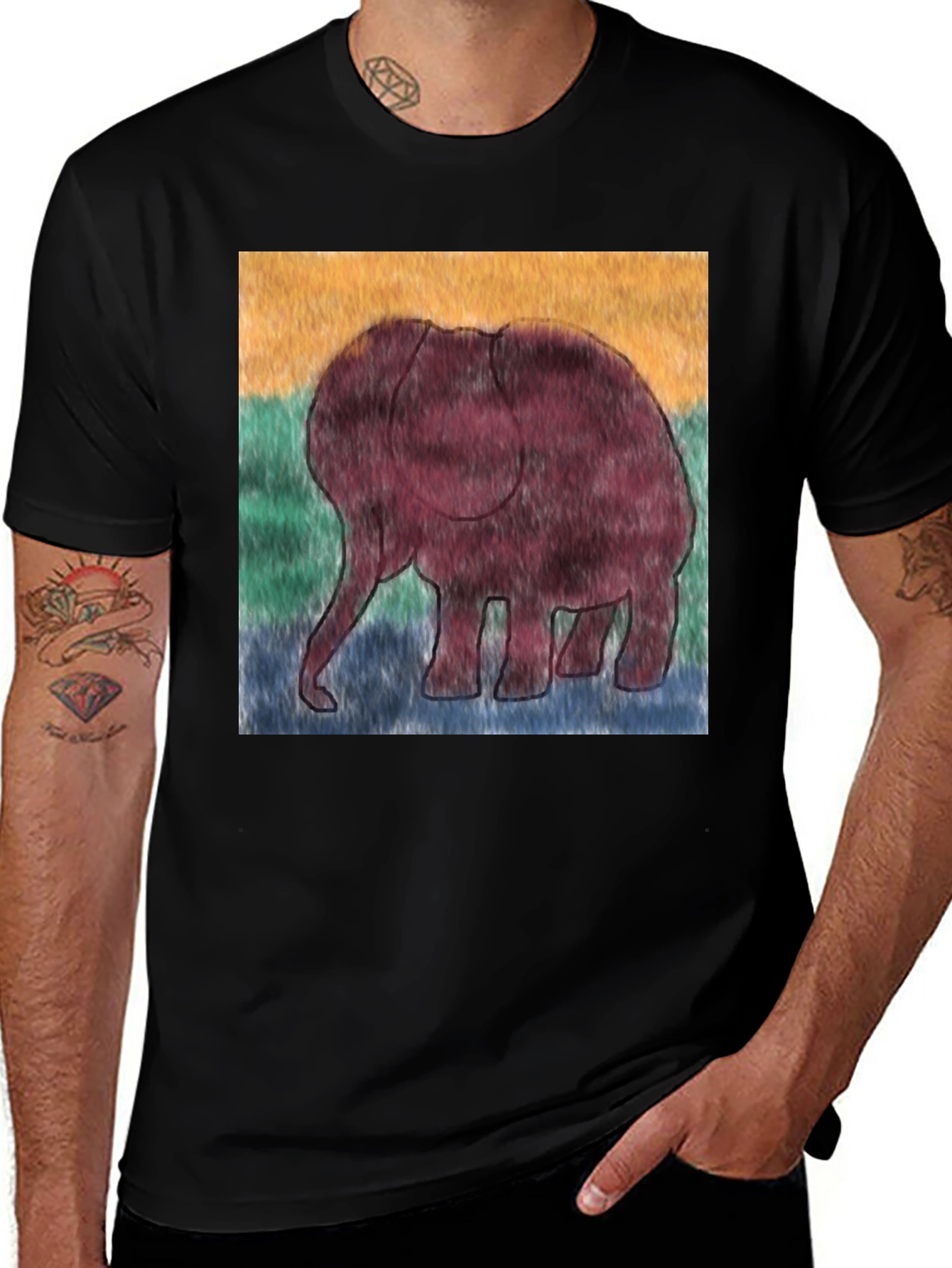 Variant 30 of Elephant Graphic Tee - Unique Design