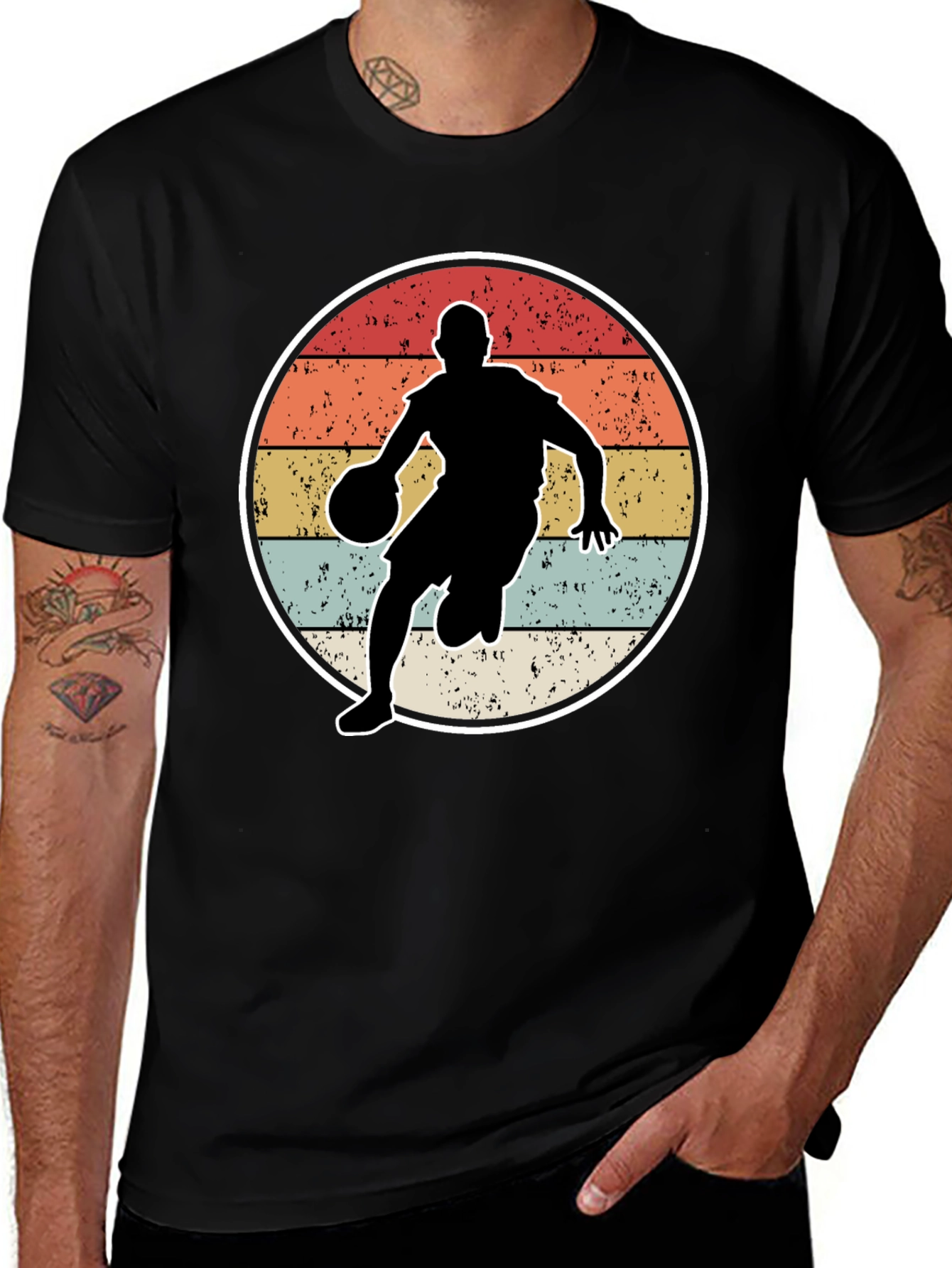 Vintage Basketball Player Graphic Tee
