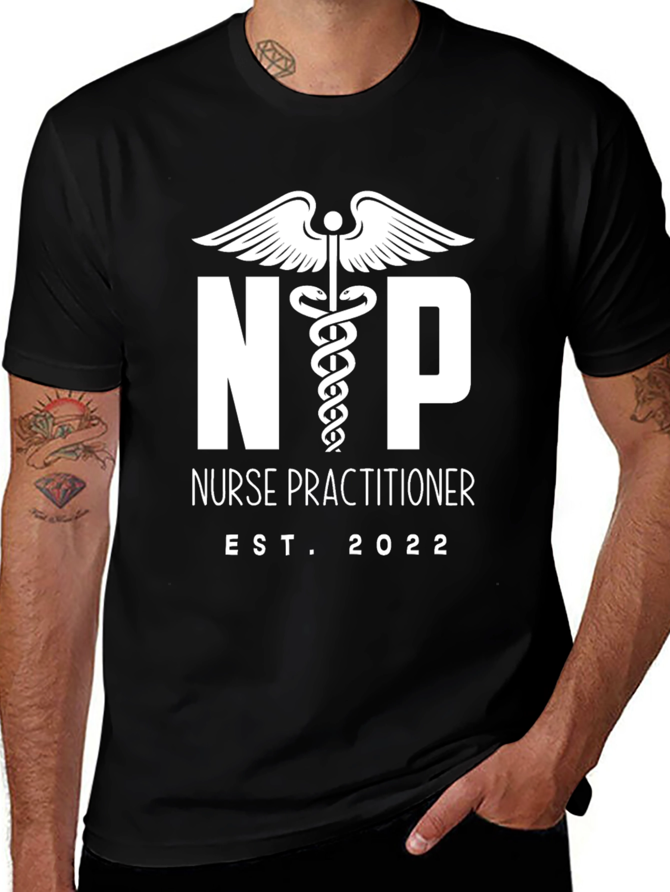 Variant 15 of Nurse Practitioner Est. 2022 Black T-Shirt